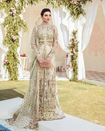 Gulaal | Wedding Formals | Cher Embroidered Net 3-Piece Suit WS-04 - Aqsa Fabrics