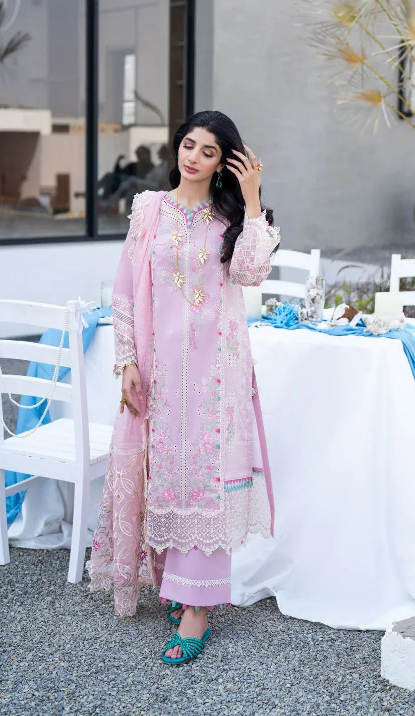Aabyaan | Saagar Luxury Lawn 25 | RAQS (AS-02) - Aqsa Fabrics
