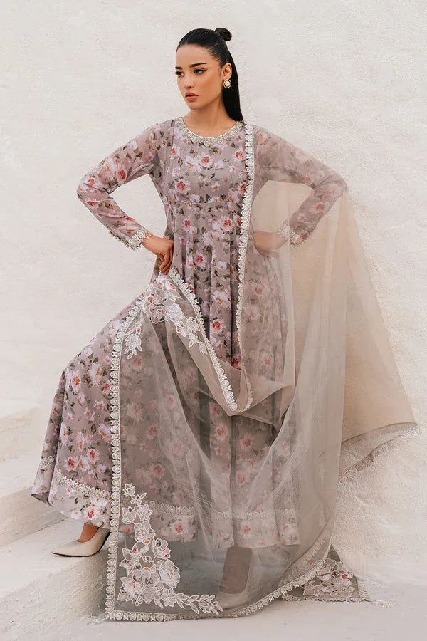 Baroque | Luxury Pret 25 | EMBROIDERED CHIFFON PR-1090 - Aqsa Fabrics