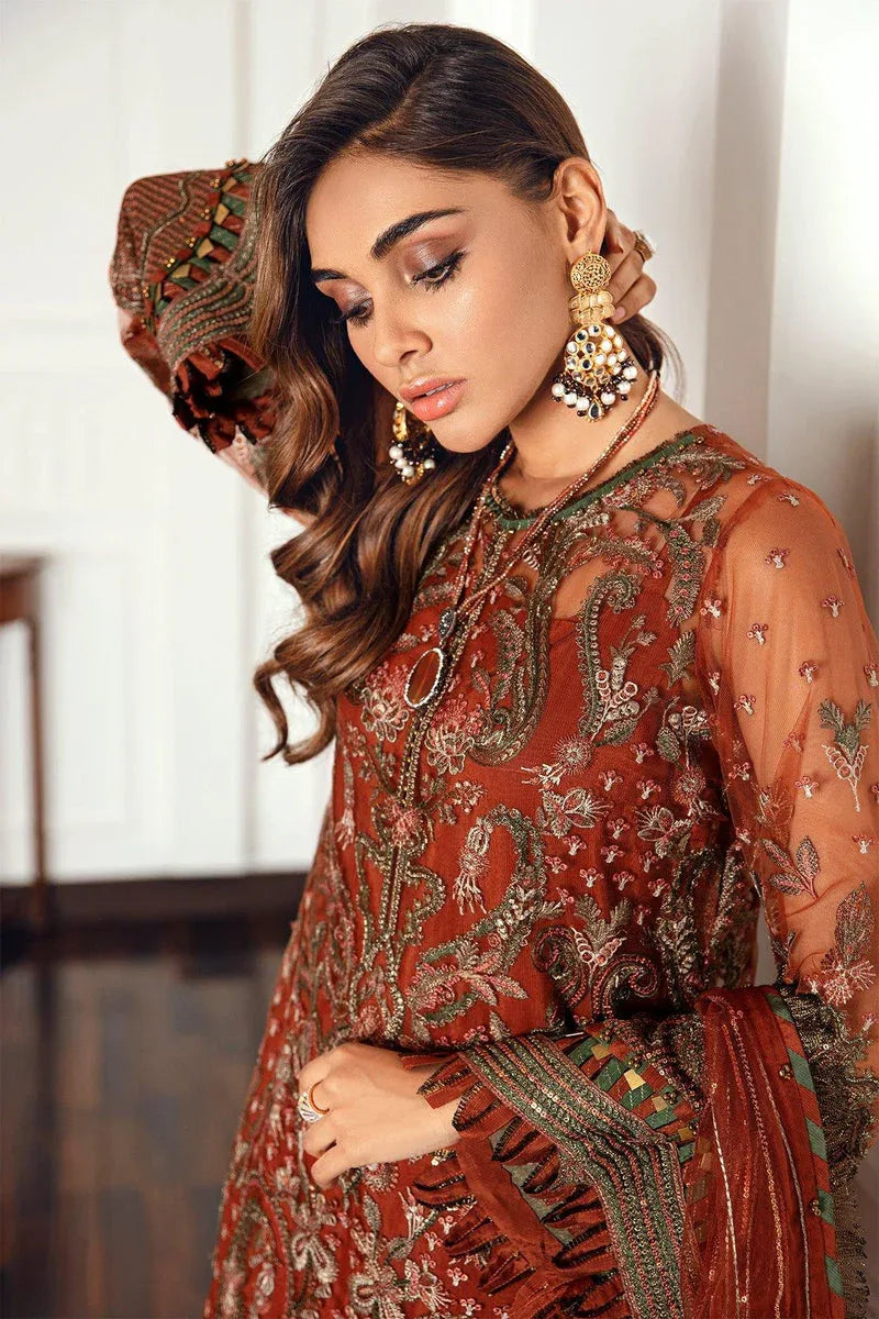 Jazmin | Formals Collection | NET UN-4018 - Aqsa Fabrics