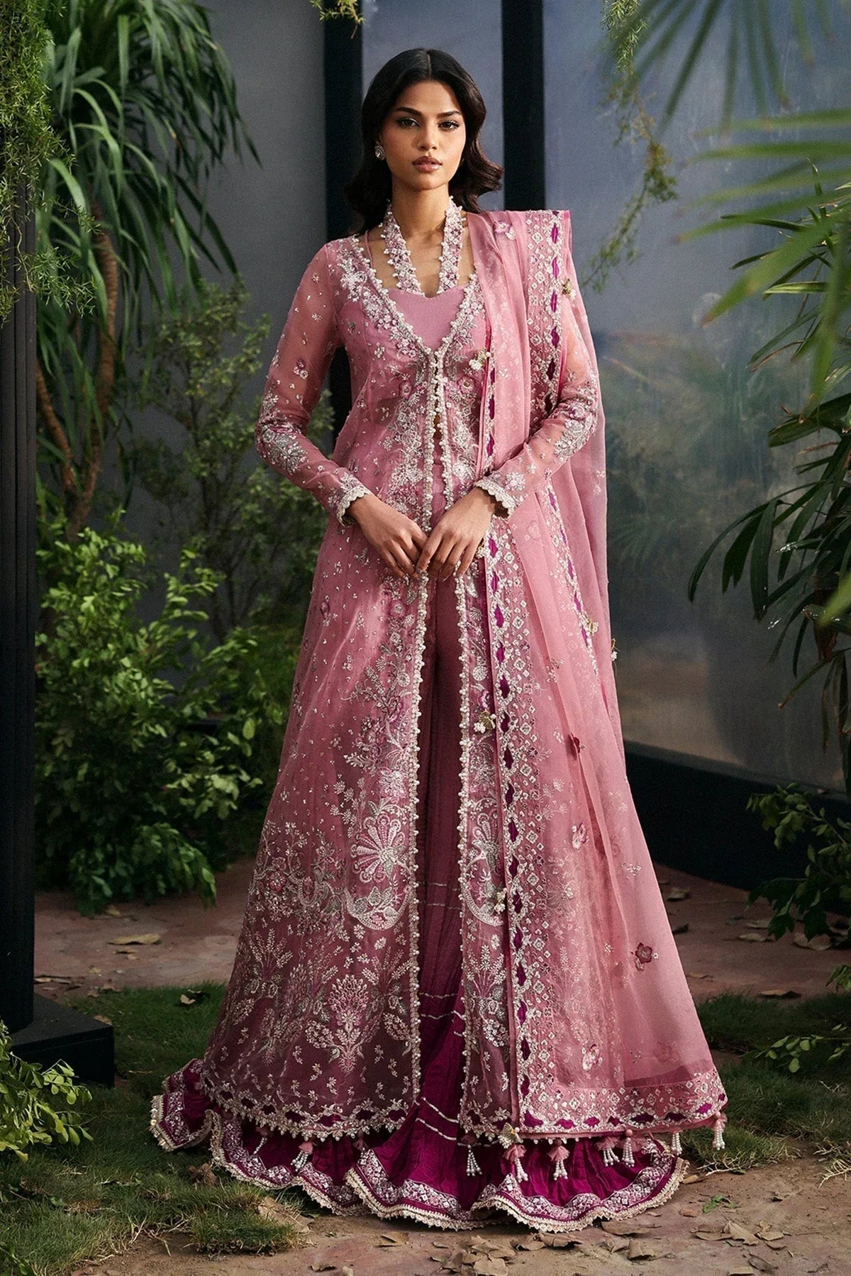 Afrozeh | La Fuschia 25 | Seraira - Aqsa Fabrics