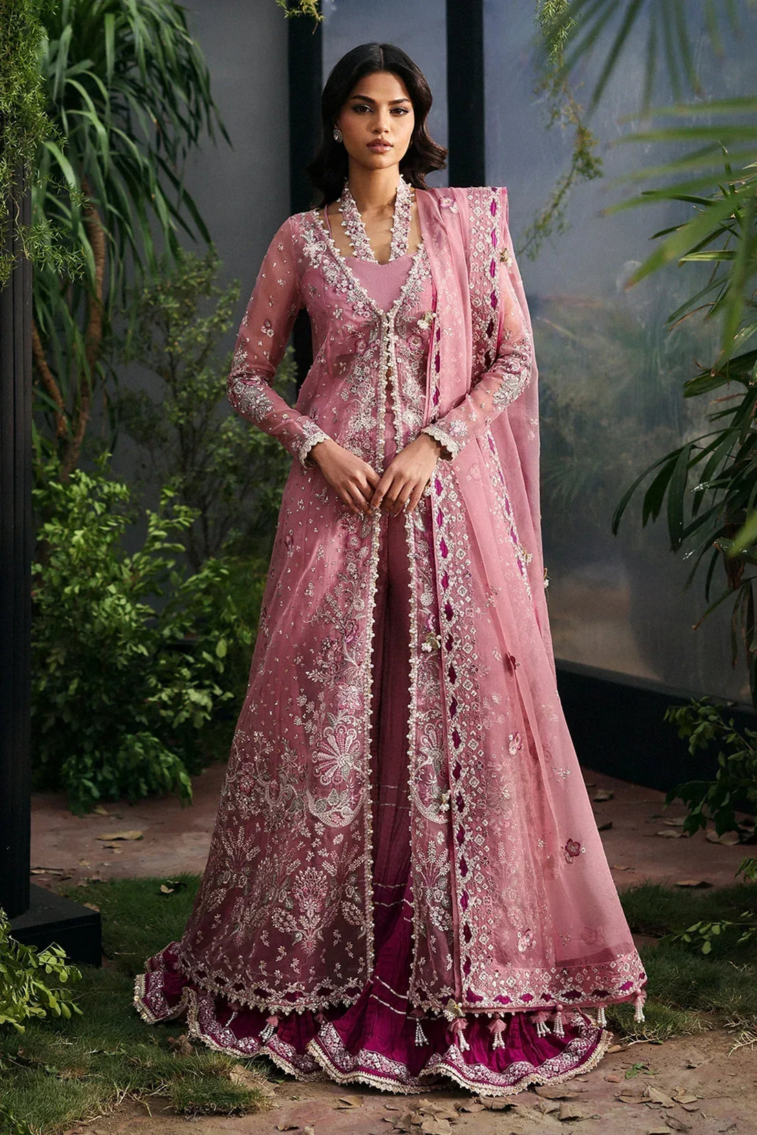 Afrozeh | La Fuchsia 25 | Seraira - Aqsa Fabrics