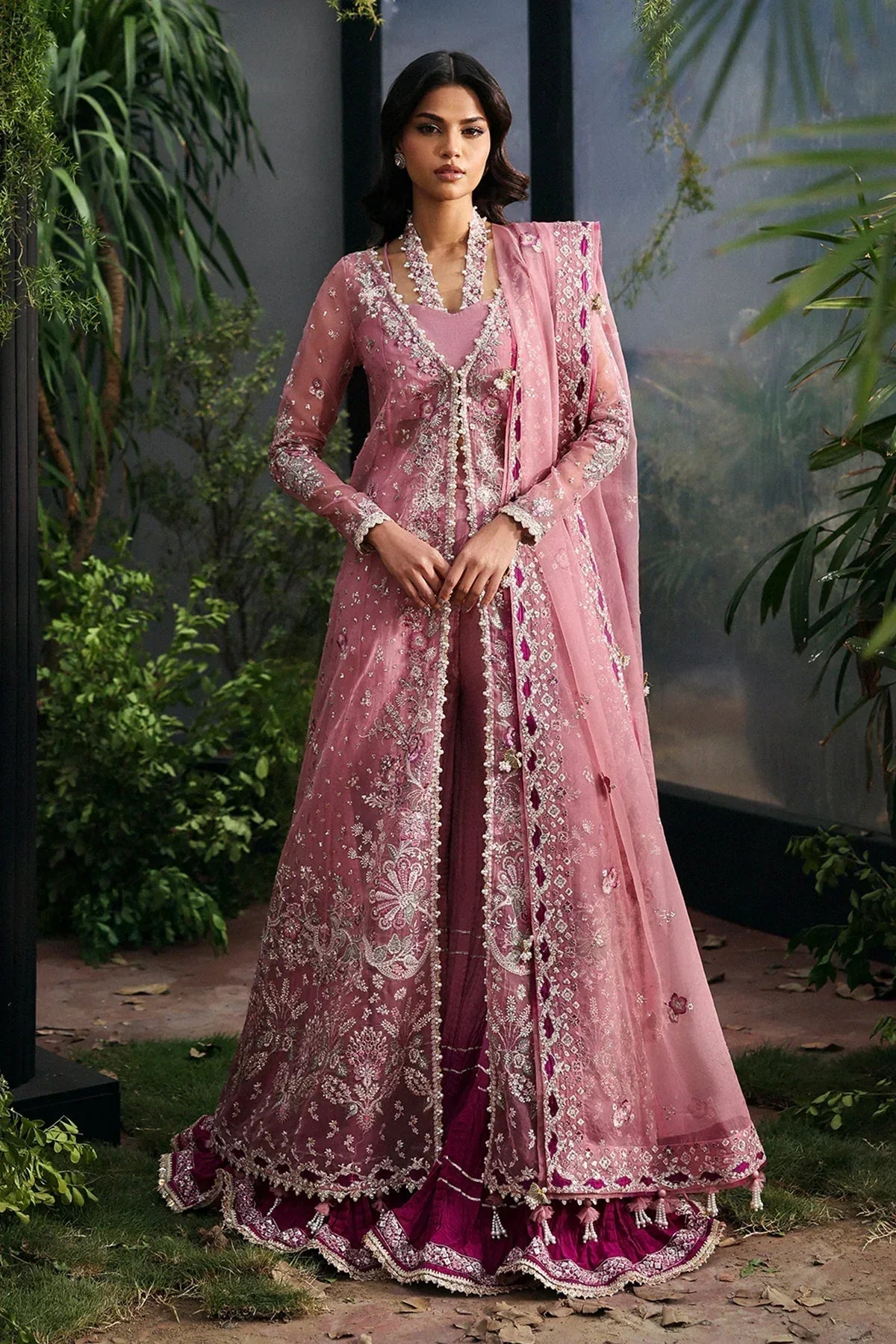 Afrozeh | La Fuchsia 25 | Seraira - Aqsa Fabrics