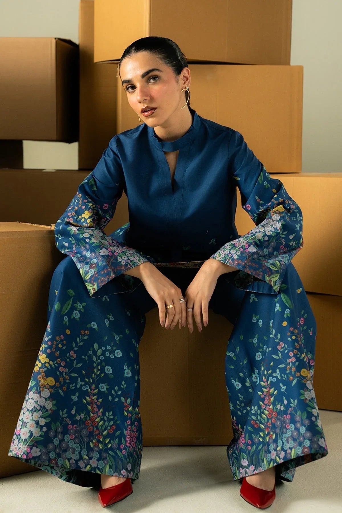 Afrozeh | Coords 25 | Muted - Aqsa Fabrics