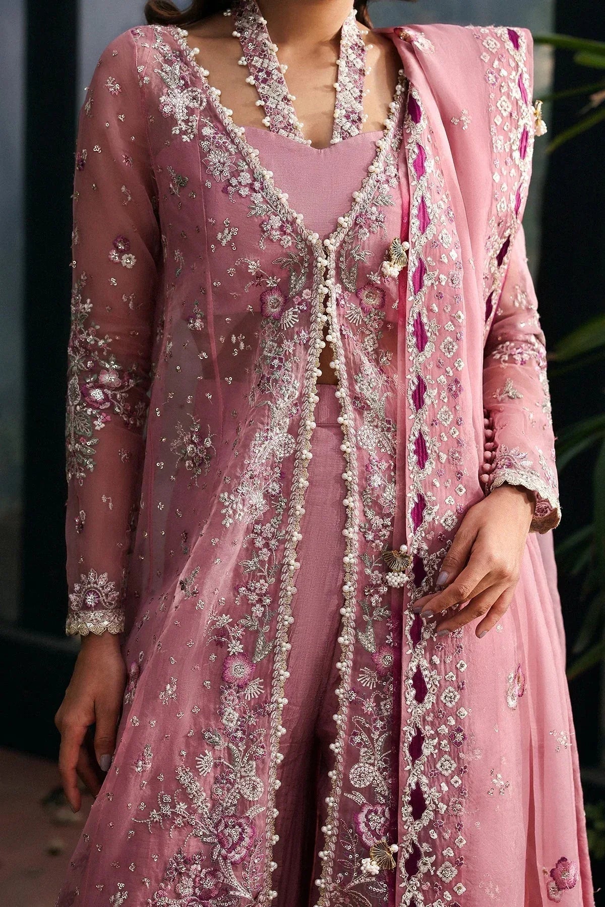 Afrozeh | La Fuchsia 25 | Seraira - Aqsa Fabrics