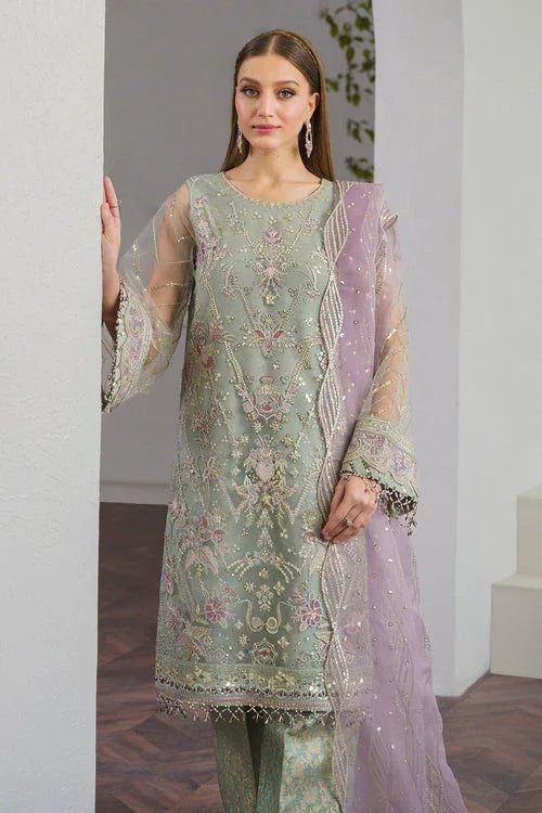 Baroque | Luxury Pret 24 | NET UF-515 - Aqsa Fabrics