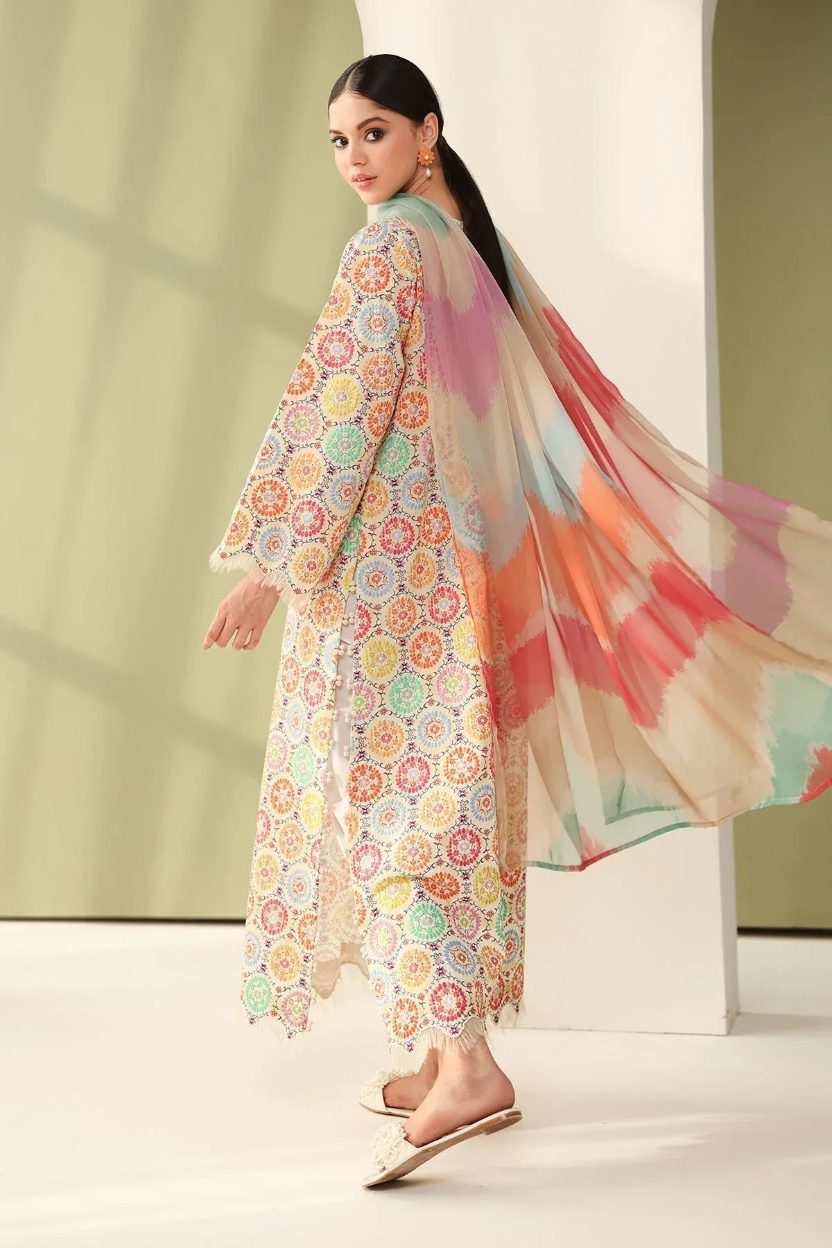 Baroque | Eid Printique | EMBROIDERED PRINTED LAWN UF-4178 - Aqsa Fabrics
