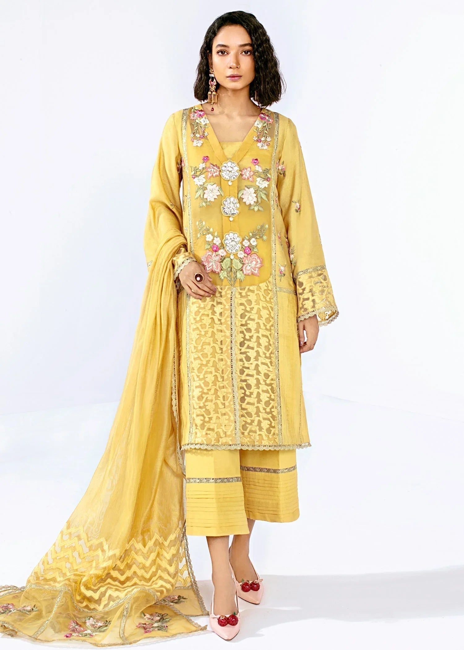 Saira Shakira | Luxury Pret | Dusty bloom - Aqsa Fabrics