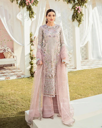 Gulaal | Wedding Formals | CLAIR EMBROIDERED NET 3-PIECE SUIT WS-05 - Aqsa Fabrics