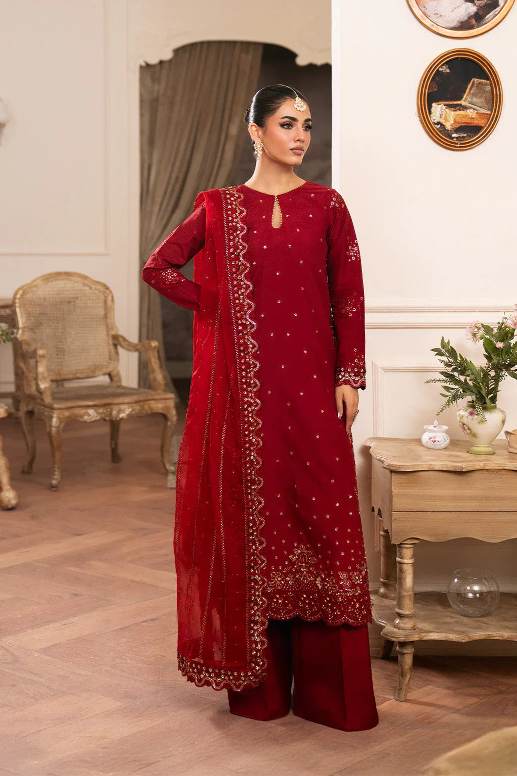 Neeshay | Luxe Pret | Crimora - Aqsa Fabrics