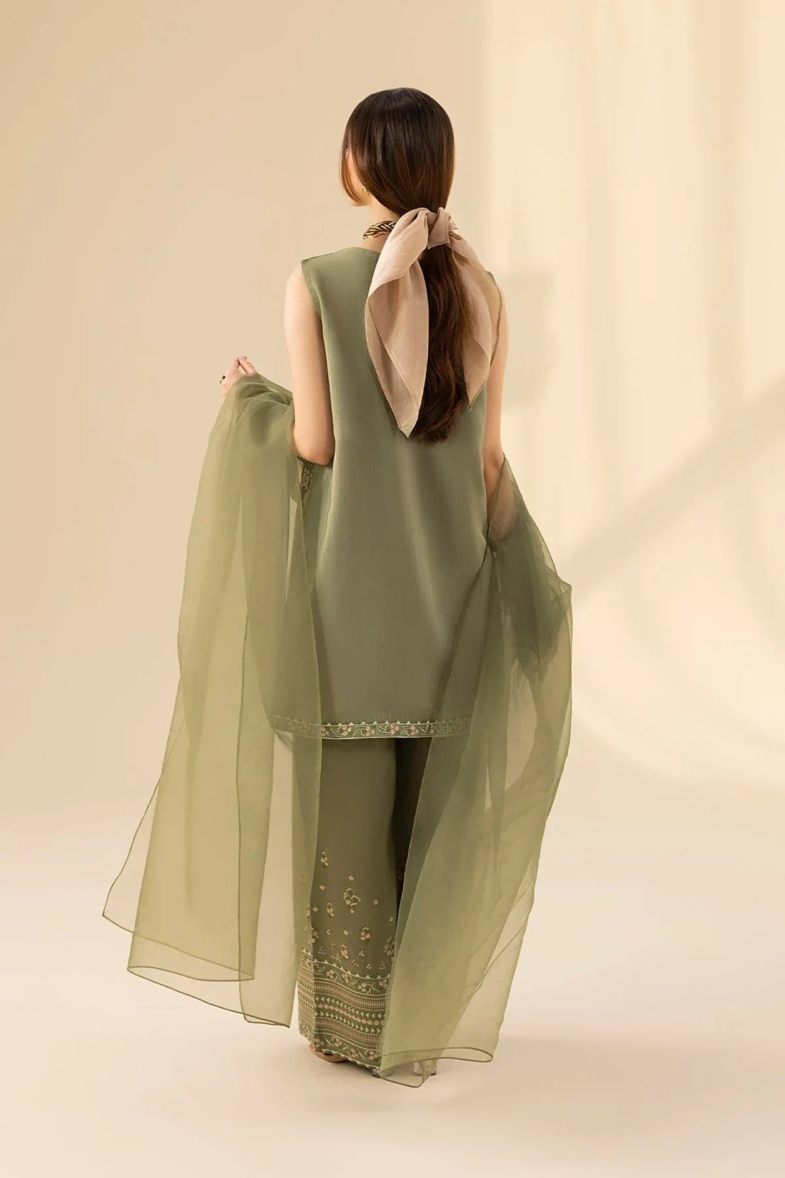 Erum Khan | Lillia Summer Edit | Olive Bloom - Aqsa Fabrics