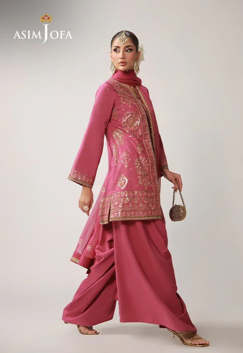 AJULO-10 Embroidered Boski Silk Unstitched 3 Pcs