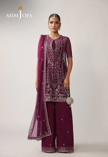 AJULO-04 Embroidered Net Unstitched 3 Pcs