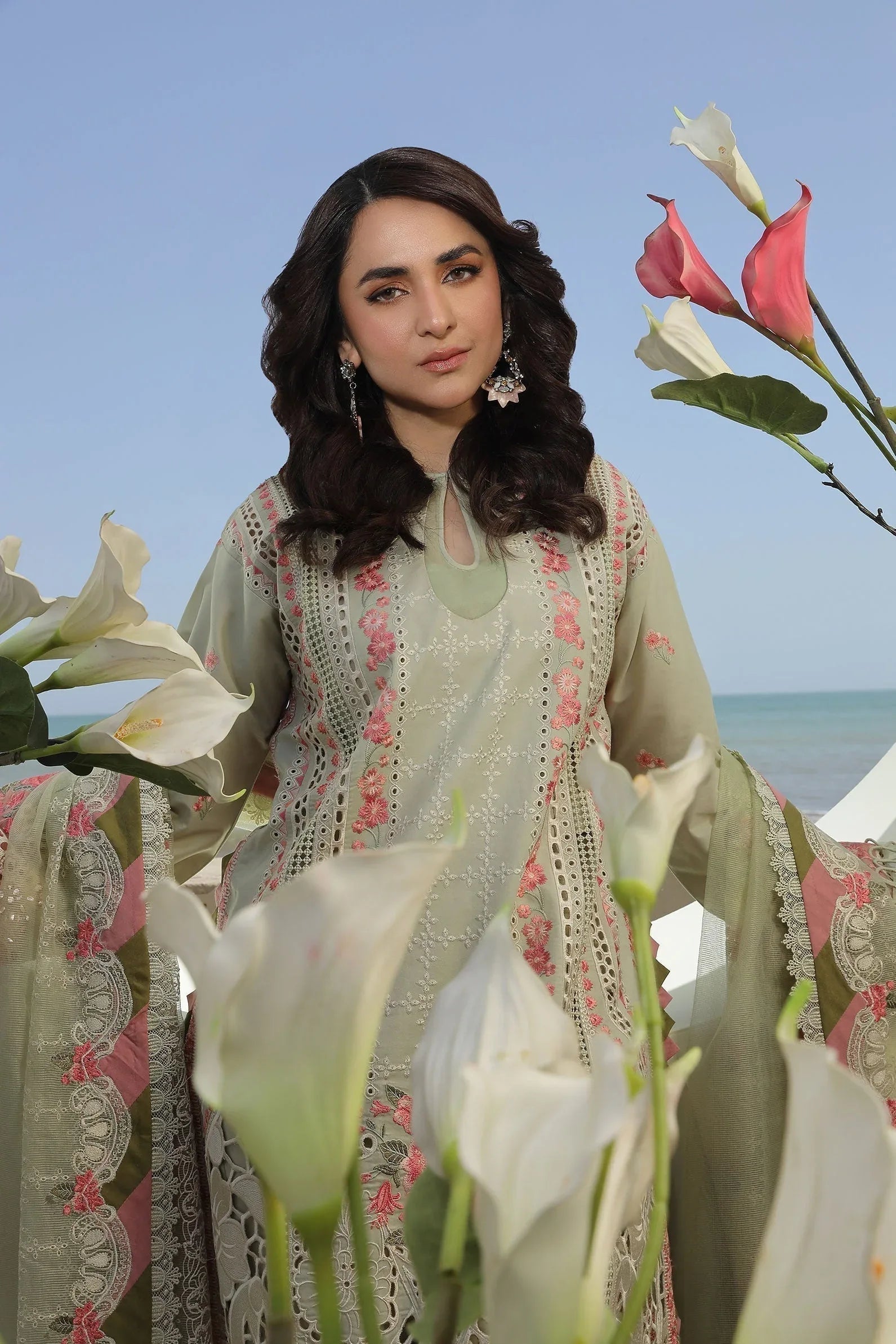 Maryam Hussain | Luxury Lawn 24 | HAVANA - Aqsa Fabrics