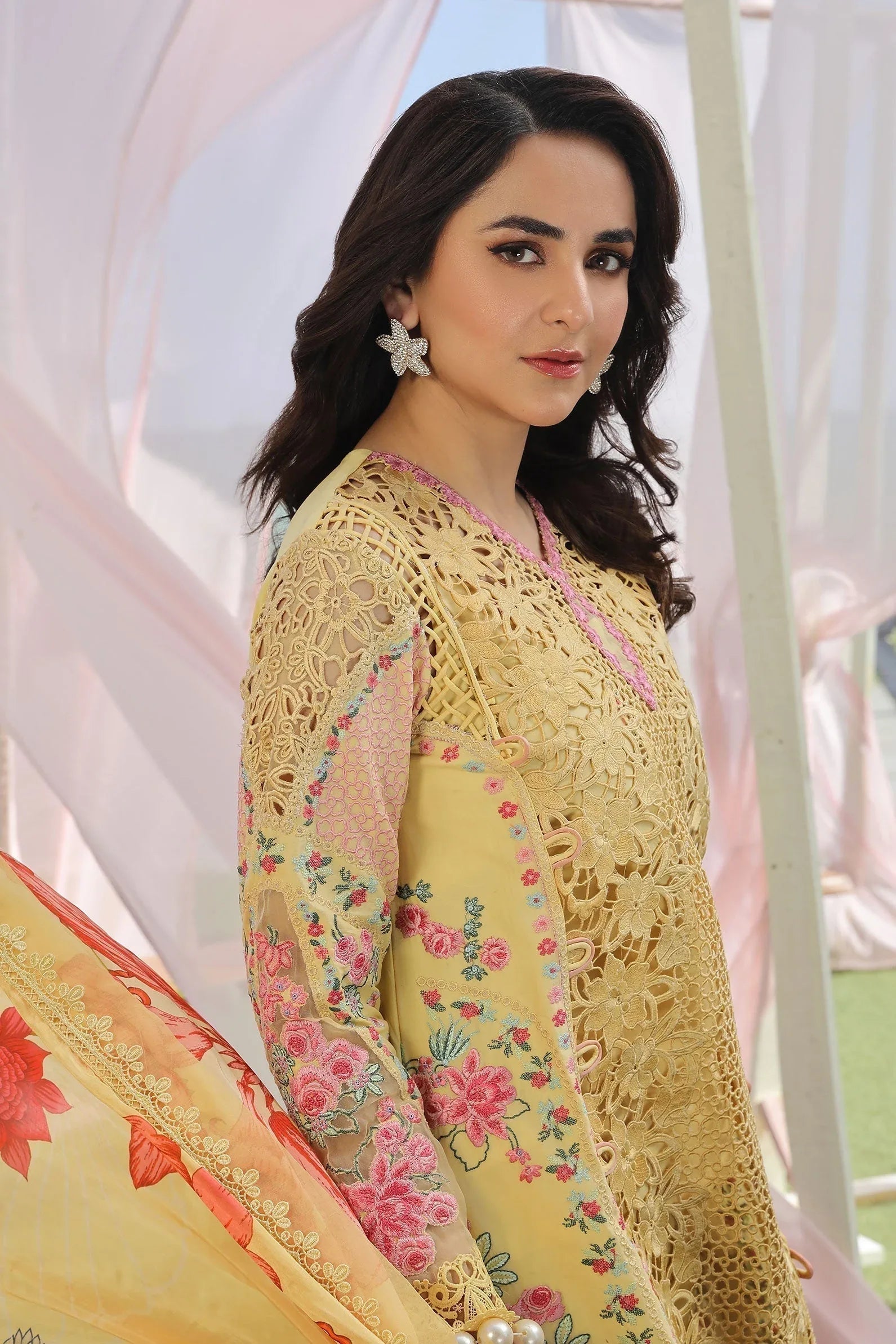 Maryam Hussain | Luxury Lawn 24 | TROPICA - Aqsa Fabrics