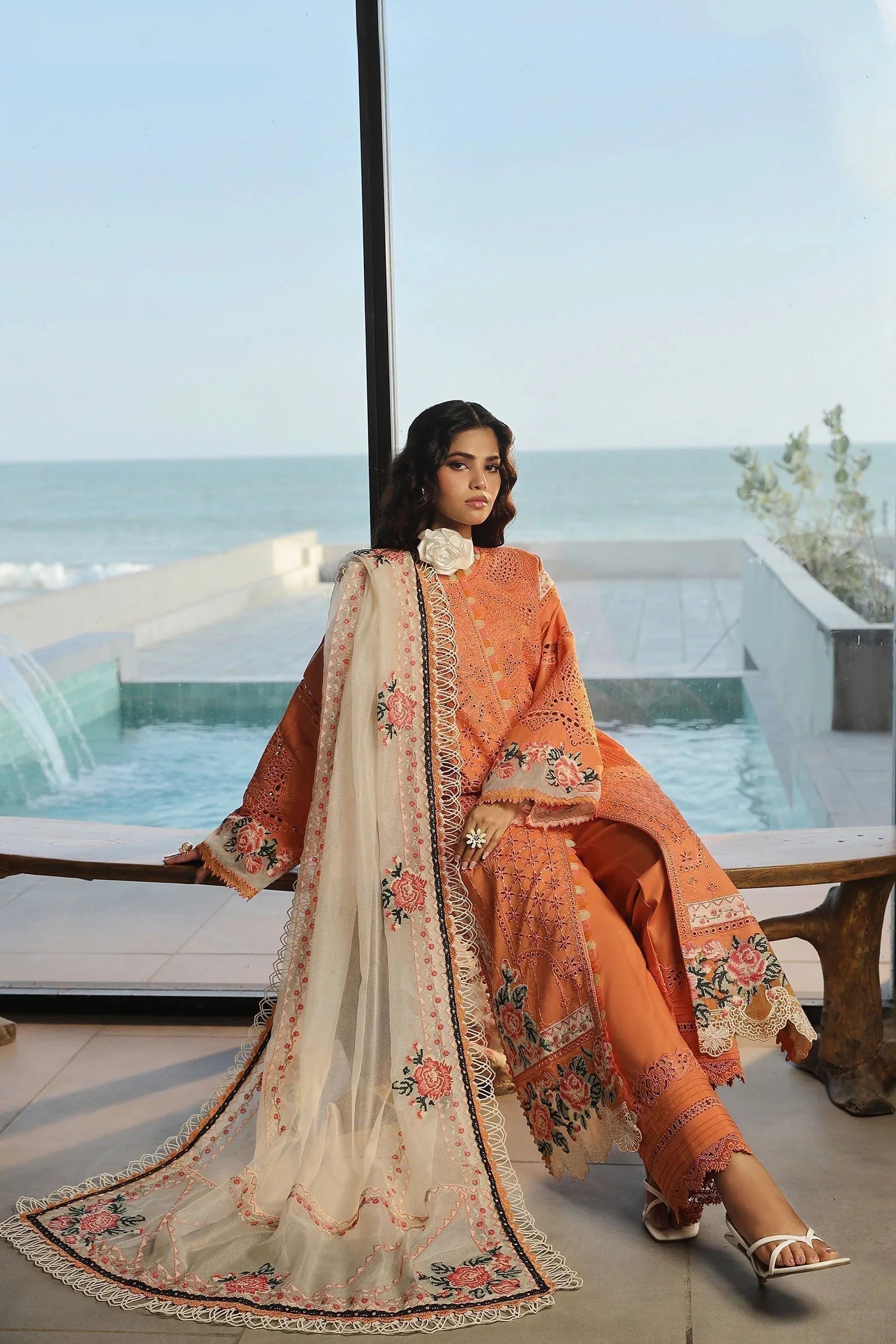 Maryam Hussain | Luxury Lawn 24 | XURI - Aqsa Fabrics