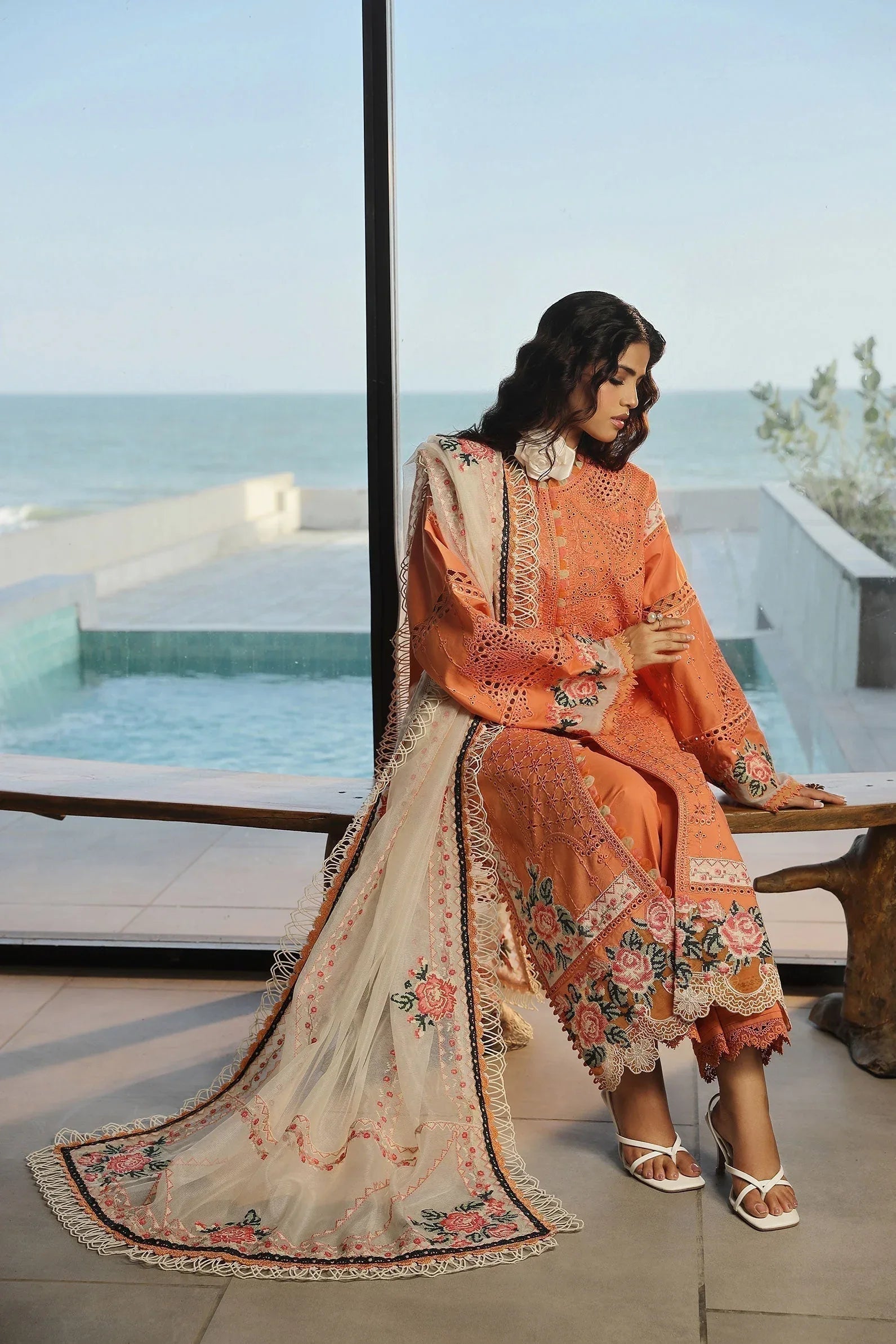 Maryam Hussain | Luxury Lawn 24 | XURI - Aqsa Fabrics