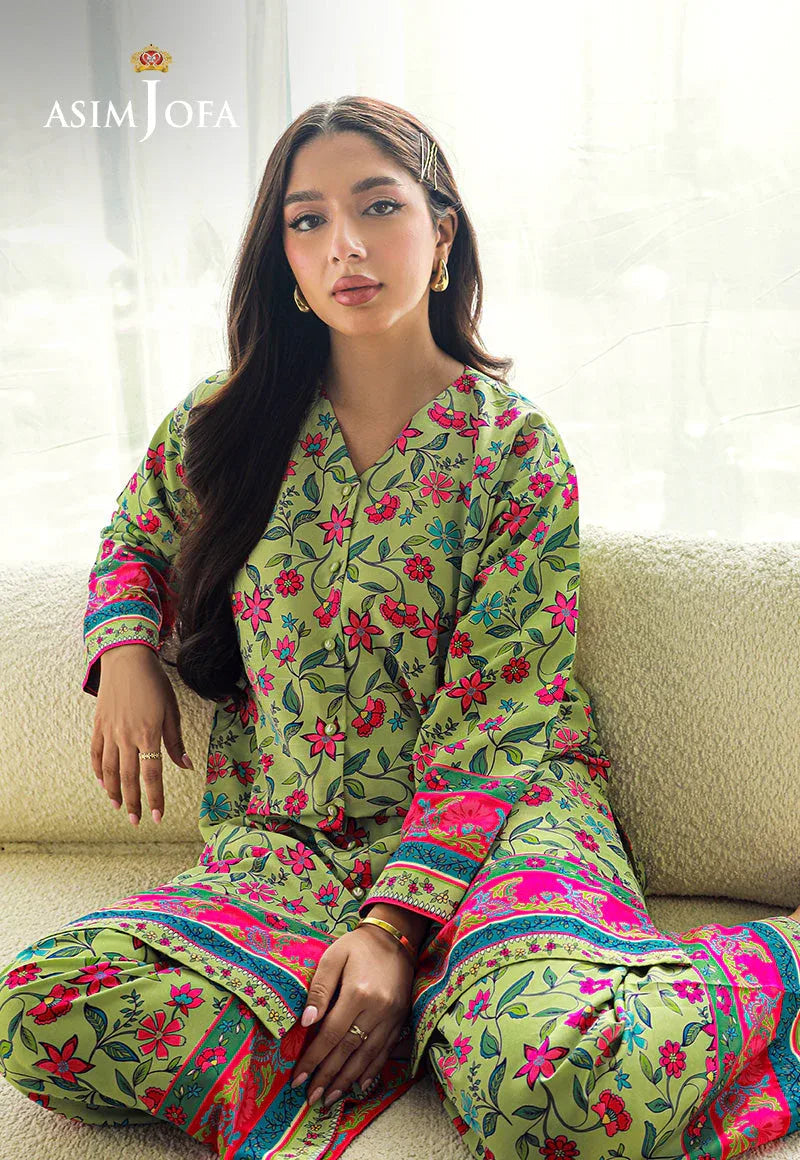 AJSS-16 PRINTED RAW SILK 2PCS