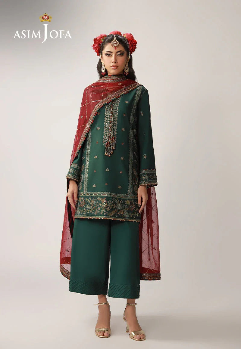 AJULO-12 Embroidered Silk Unstitched 3 Pcs