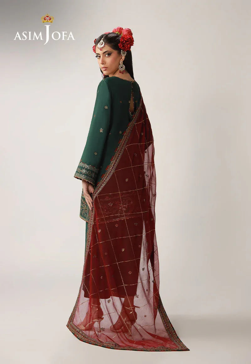 AJULO-12 Embroidered Silk Unstitched 3 Pcs