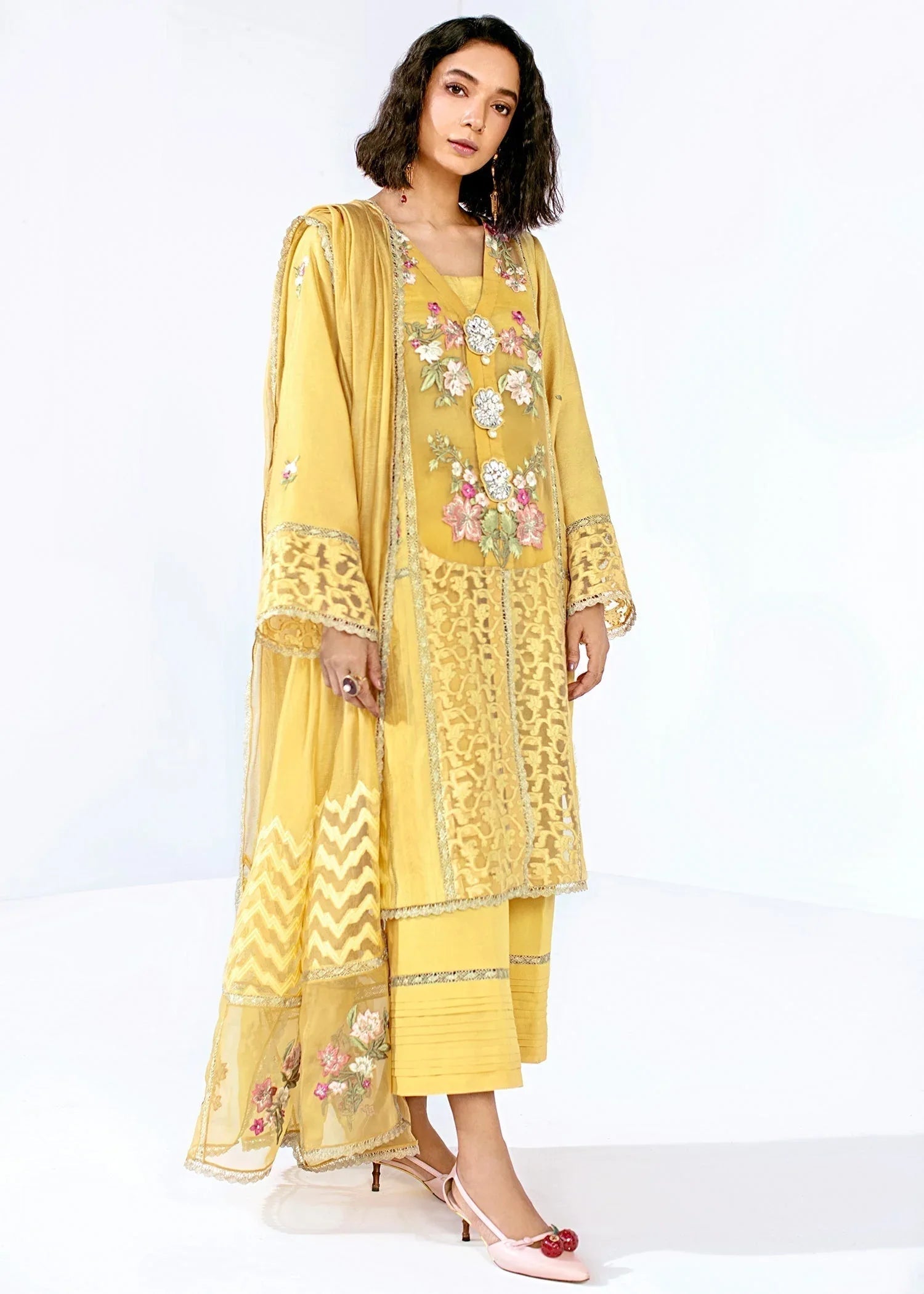 Saira Shakira | Luxury Pret | Dusty bloom - Aqsa Fabrics