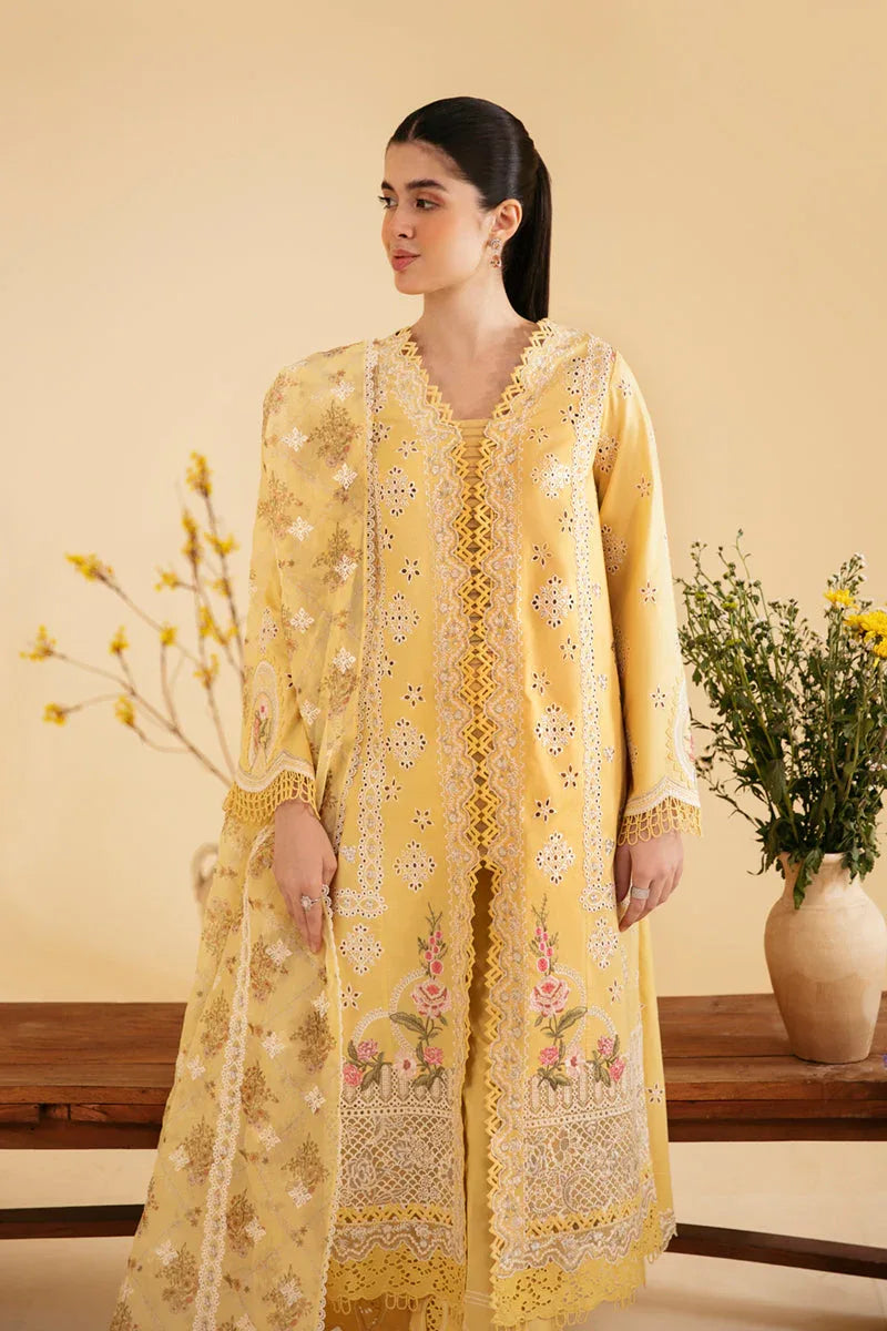 Qalamkar | Qlinekari Luxury Lawn | SQ-12 ZHAIN - Aqsa Fabrics
