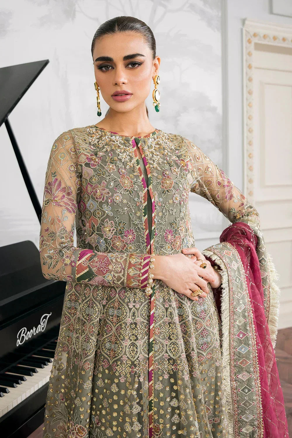 Baroque | Chantelle Embroidered Collection 2024 | CH12-02 - Aqsa Fabrics