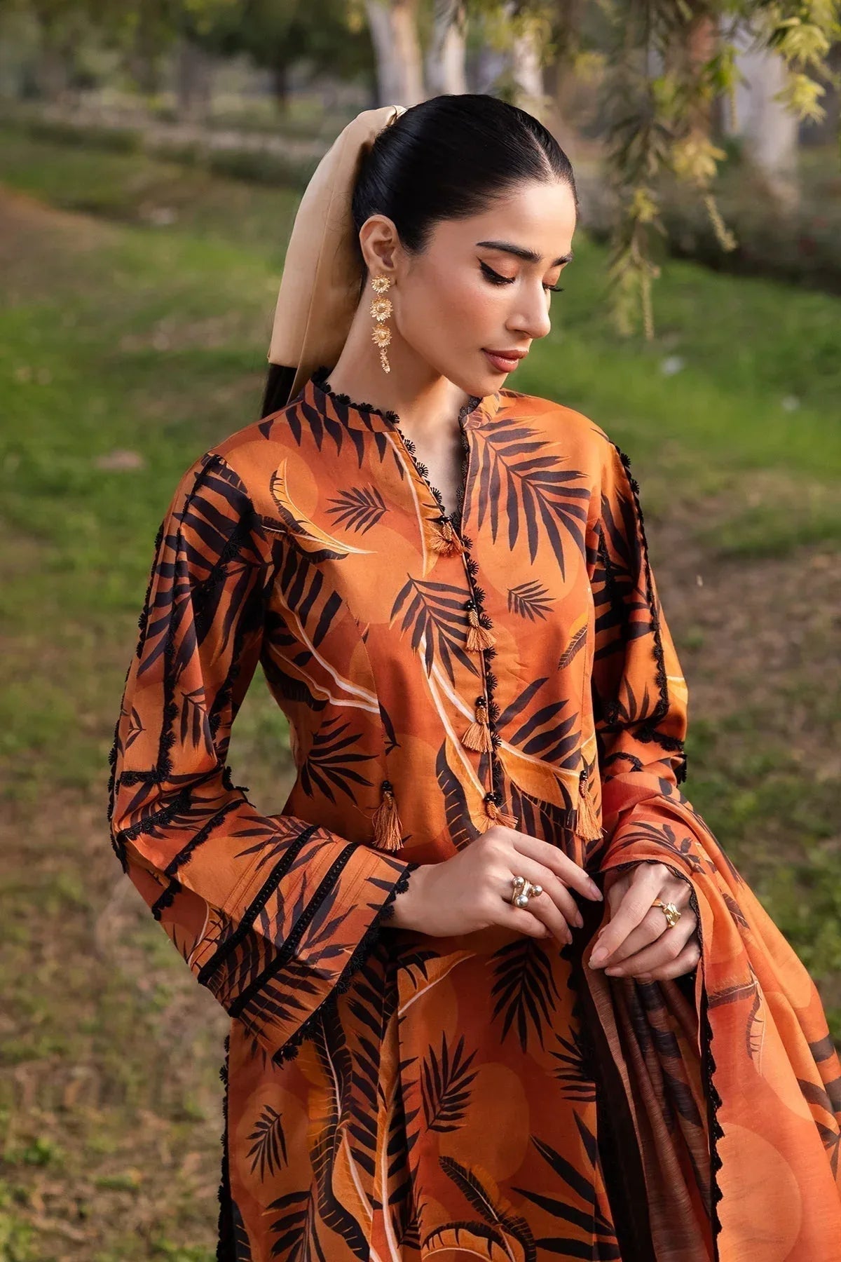 Alizeh | Sheen Lawn Prints 24 | MARIGOLD - Aqsa Fabrics
