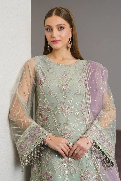 Baroque | Luxury Pret 24 | NET UF-515 - Aqsa Fabrics