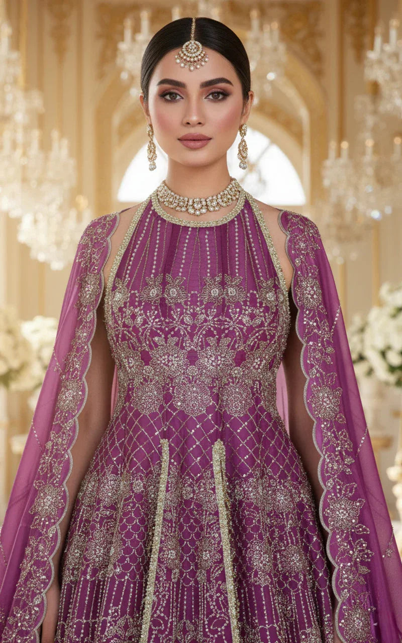 Embroidered Dress With Skirt and Dupatta