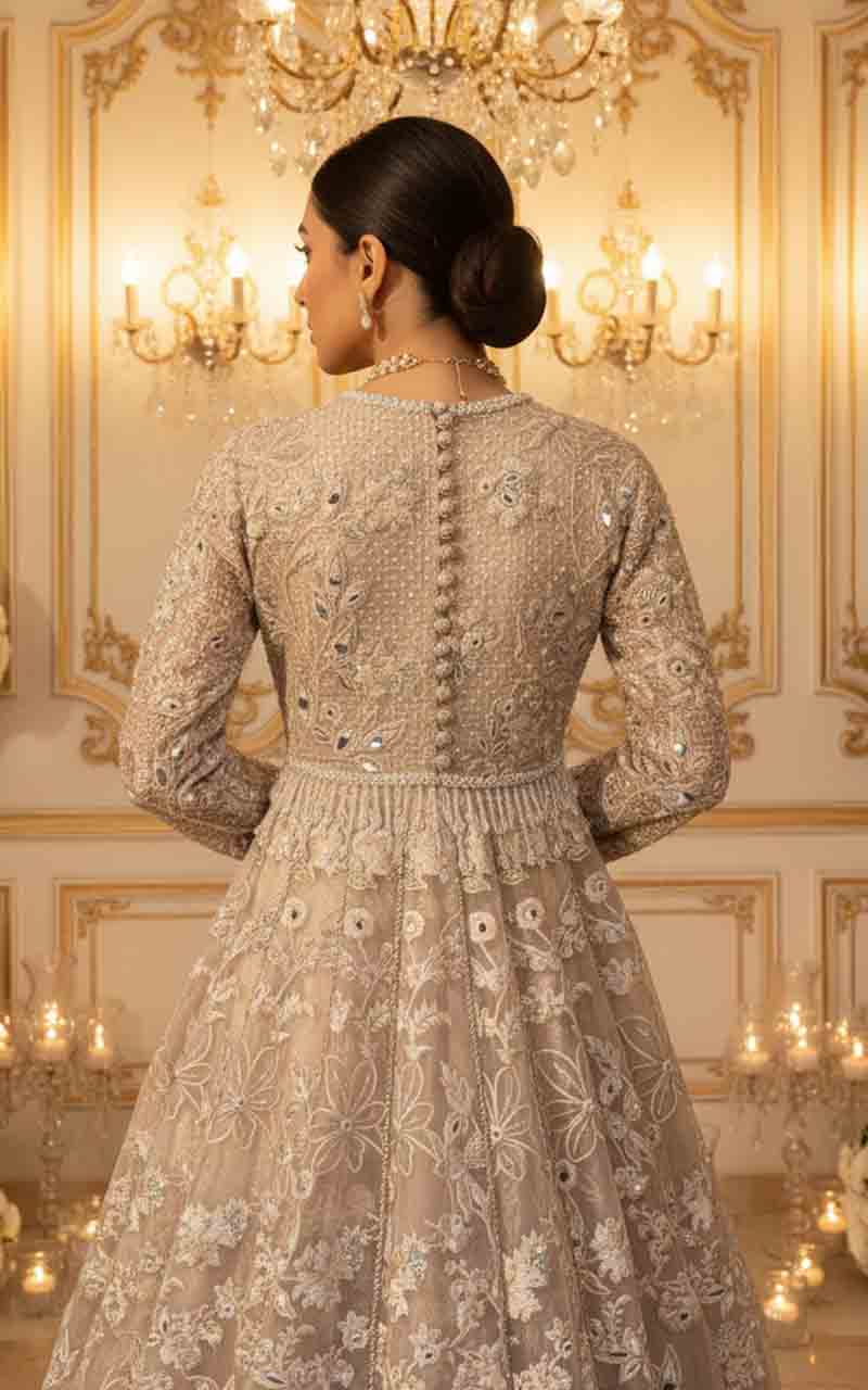 Embroidered Dress With Skirt
