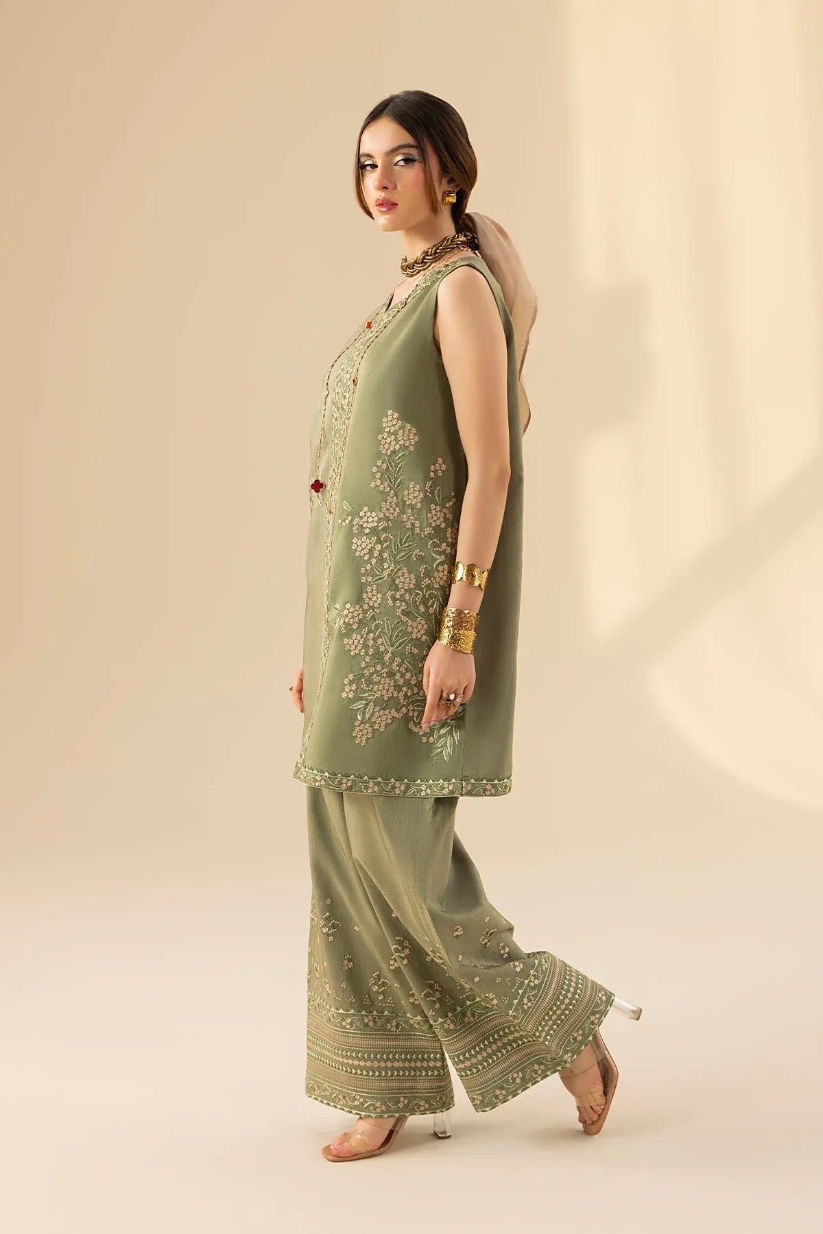 Erum Khan | Lillia Summer Edit | Olive Bloom - Aqsa Fabrics
