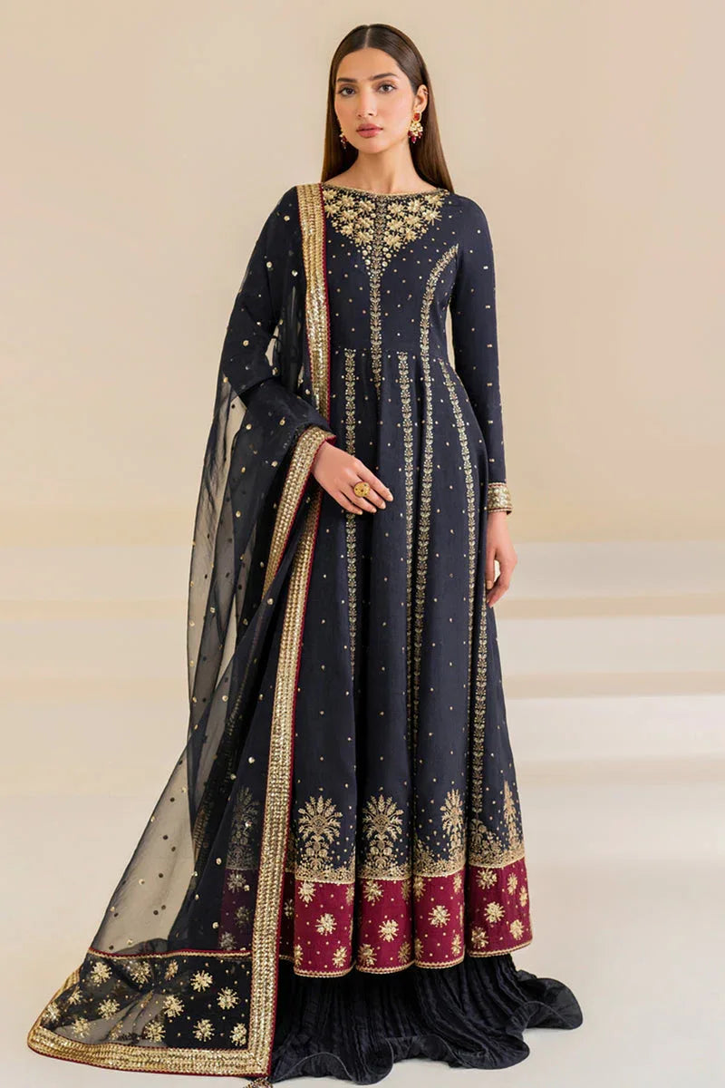 Jazmin | Formals Collection | Raw Silk UR-7019 - Aqsa Fabrics