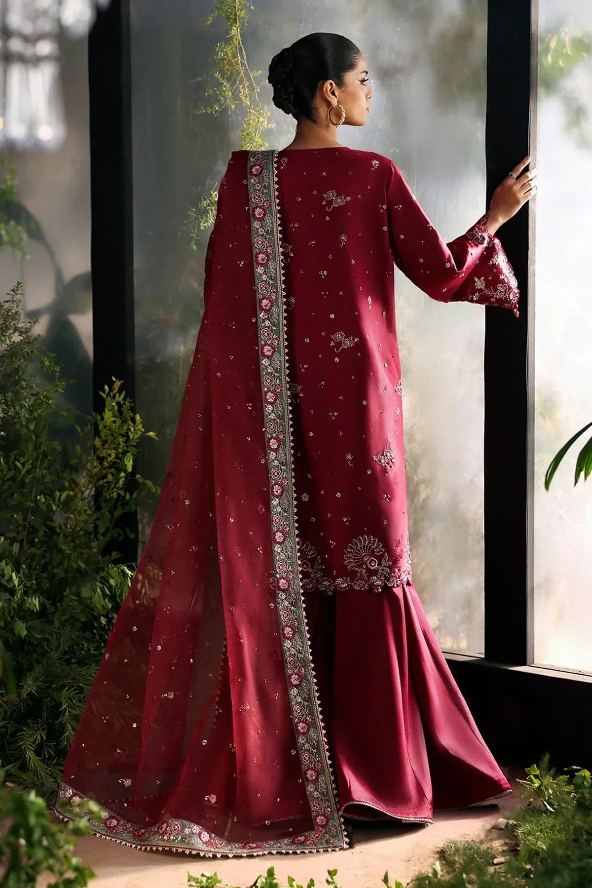 Afrozeh | La Fuchsia 25 | Yalira - Aqsa Fabrics