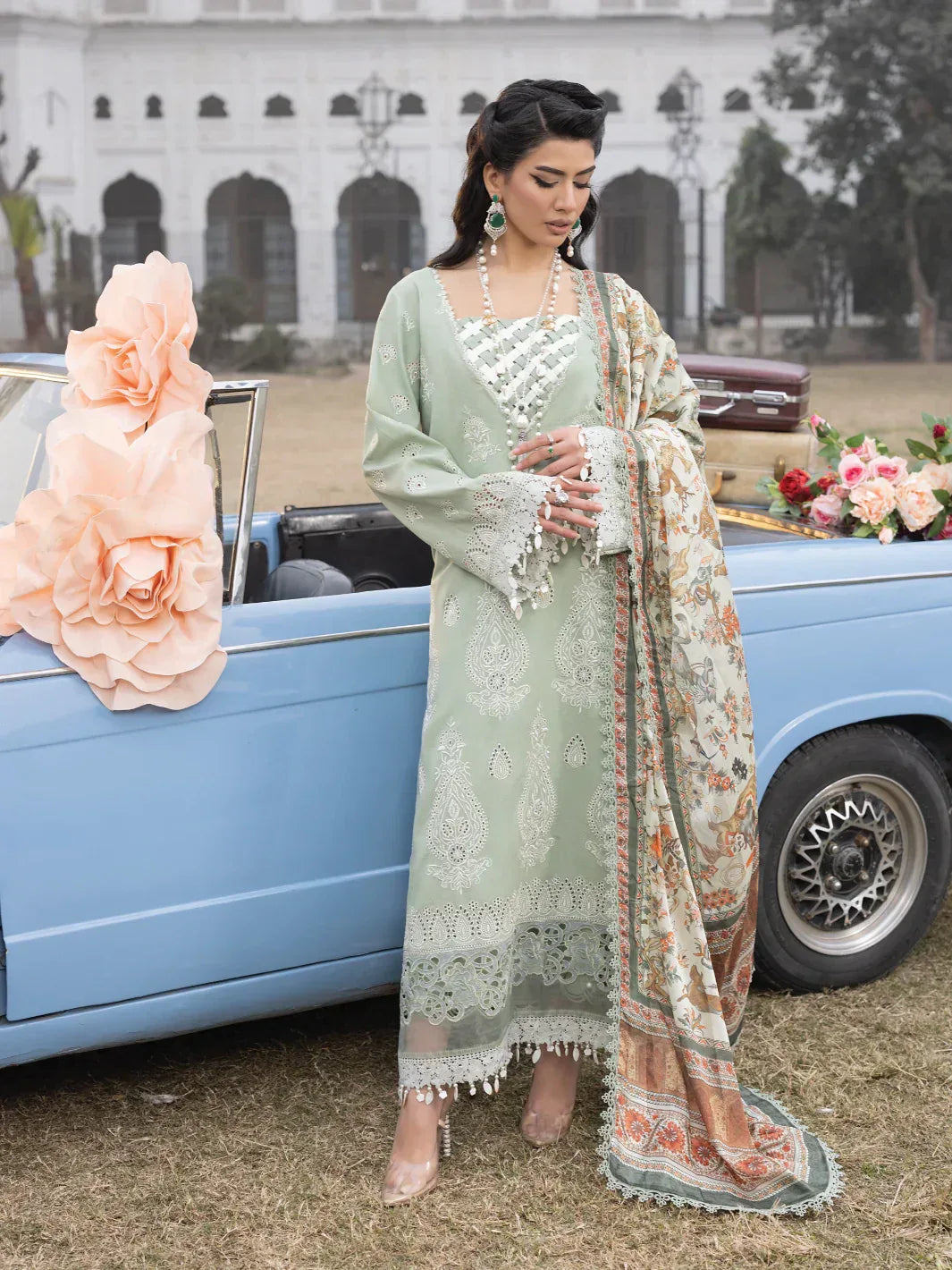 Faiza Faisal | Maya Luxury Lawn | Elena - Aqsa Fabrics