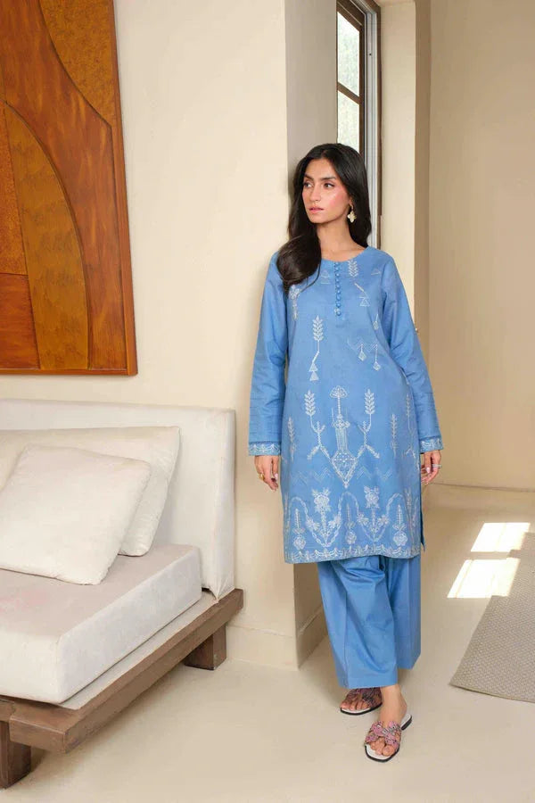 Noor by Saadia Asad | Noor Pret 25 | D5 - Blue Miraj - Aqsa Fabrics