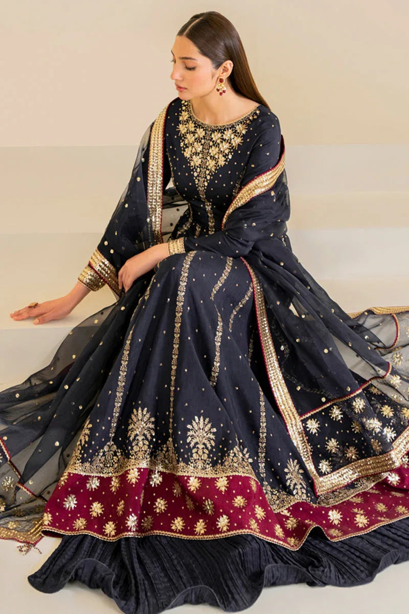 Jazmin | Formals Collection | Raw Silk UR-7019 - Aqsa Fabrics