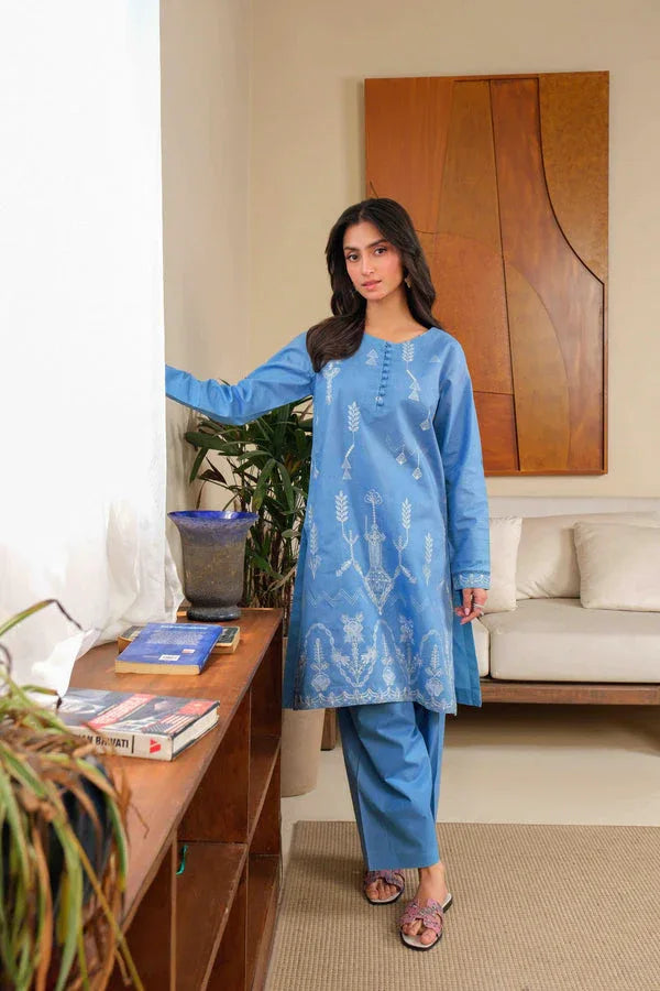 Noor by Saadia Asad | Noor Pret 25 | D5 - Blue Miraj - Aqsa Fabrics