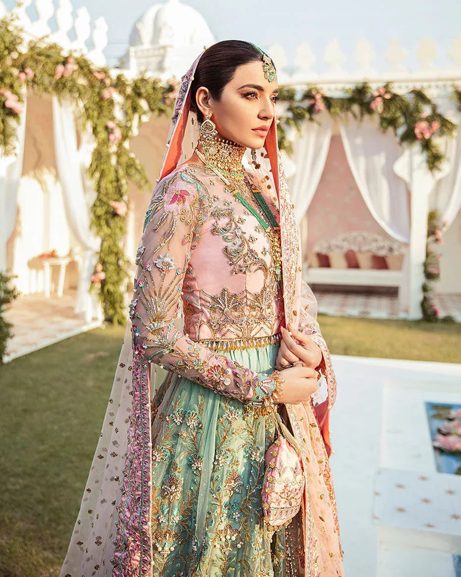 Gulaal | Wedding Formals | Joli Embroidered Net 3-Piece Suit WS-03 - Aqsa Fabrics