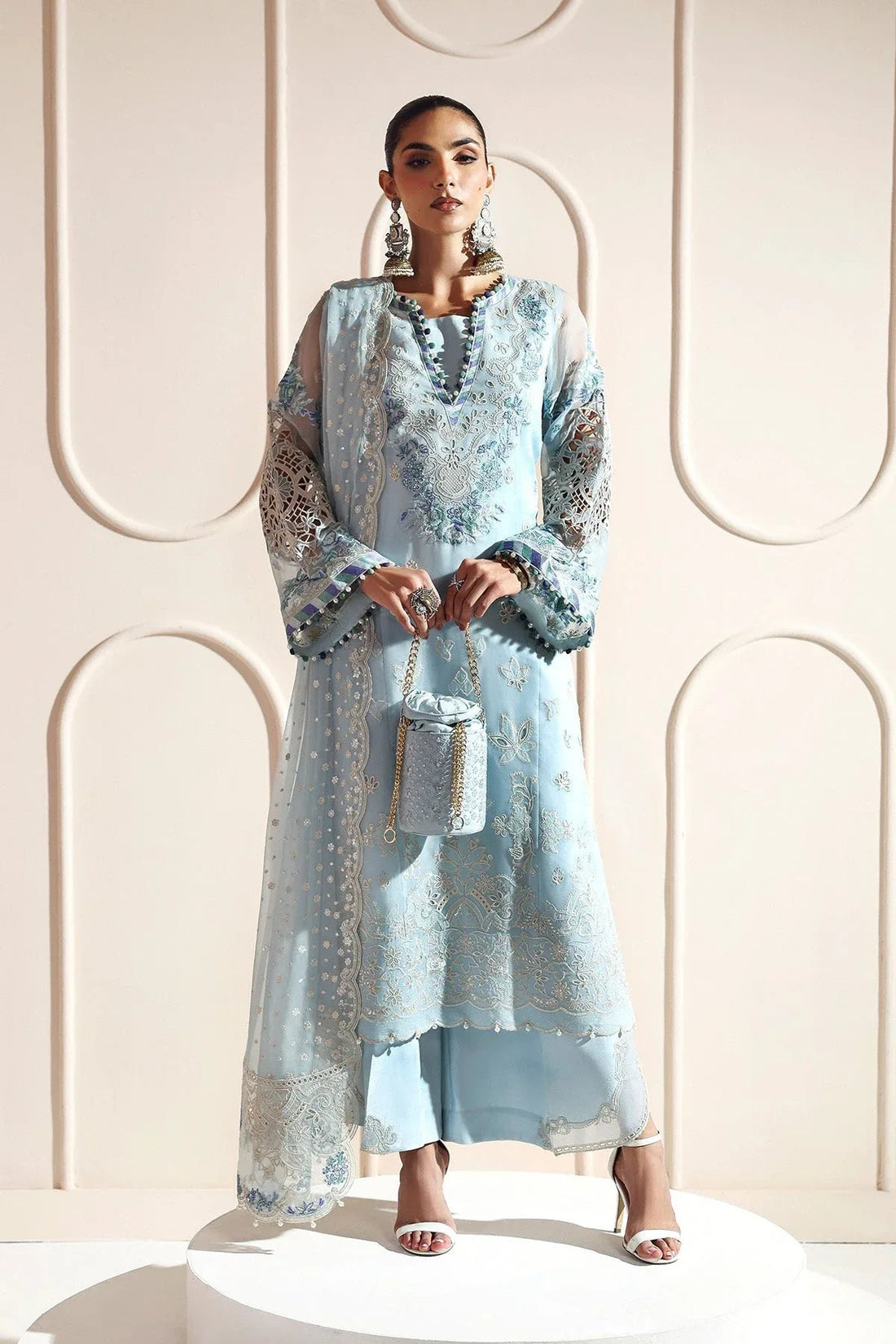Alizeh | Aymal Luxury Bamber Chiffon | DHANAK - Aqsa Fabrics