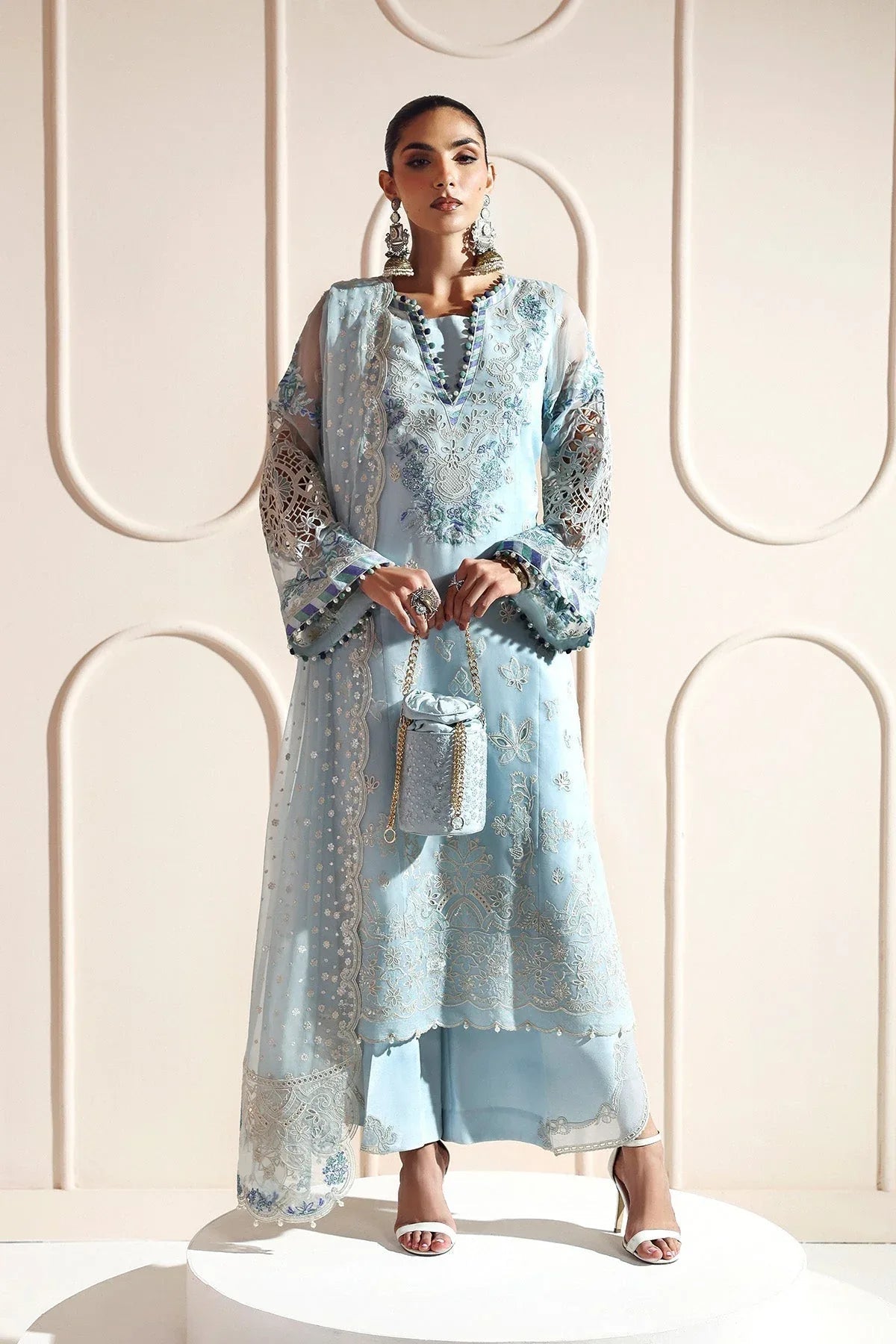 Alizeh | Aymal Luxury Bamber Chiffon | DHANAK - Aqsa Fabrics