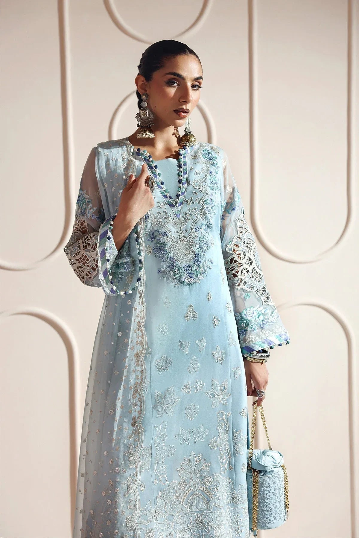 Alizeh | Aymal Luxury Bamber Chiffon | DHANAK - Aqsa Fabrics
