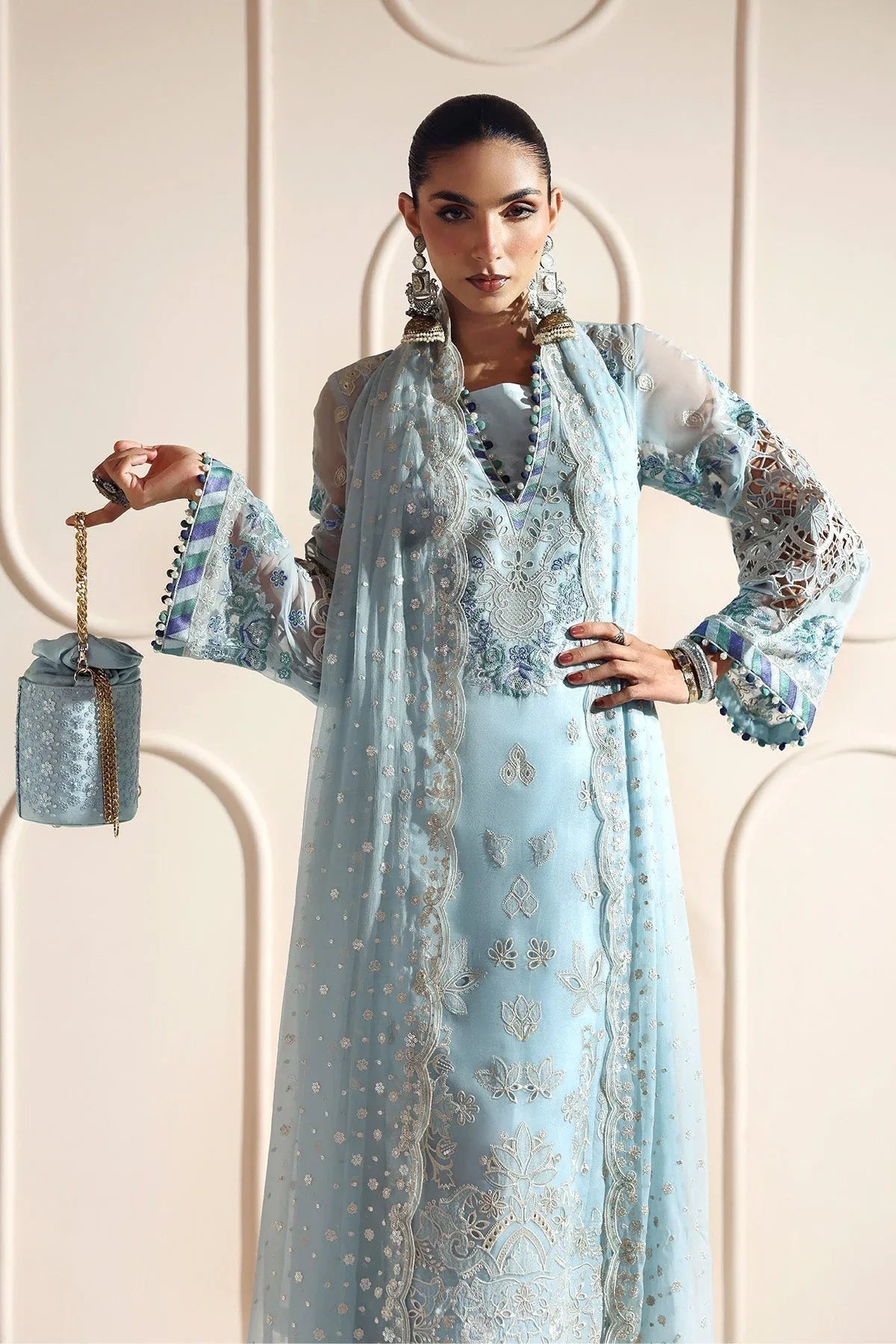 Alizeh | Aymal Luxury Bamber Chiffon | DHANAK - Aqsa Fabrics