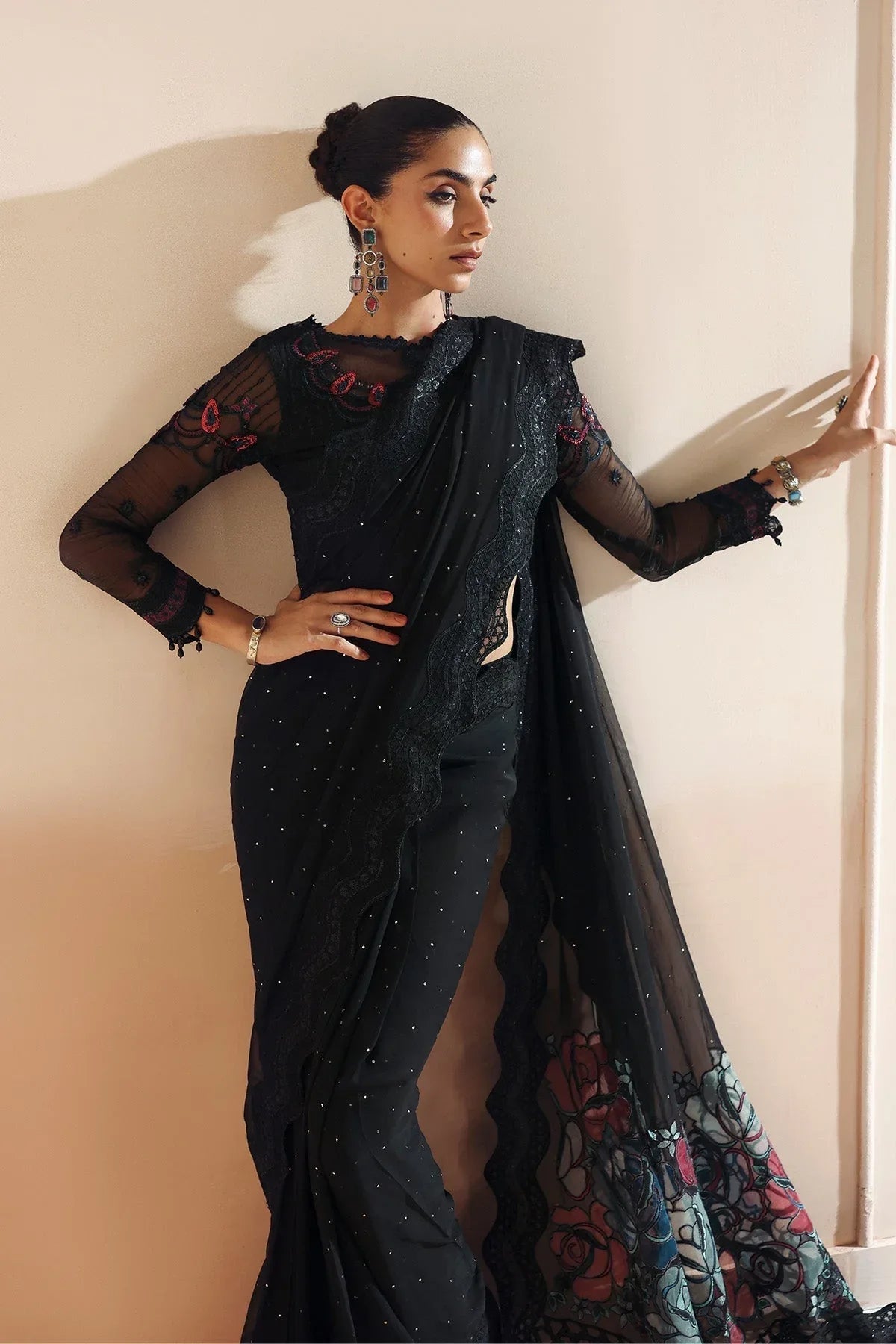 Alizeh | Aymal Luxury Bamber Chiffon | MEERAB - Aqsa Fabrics