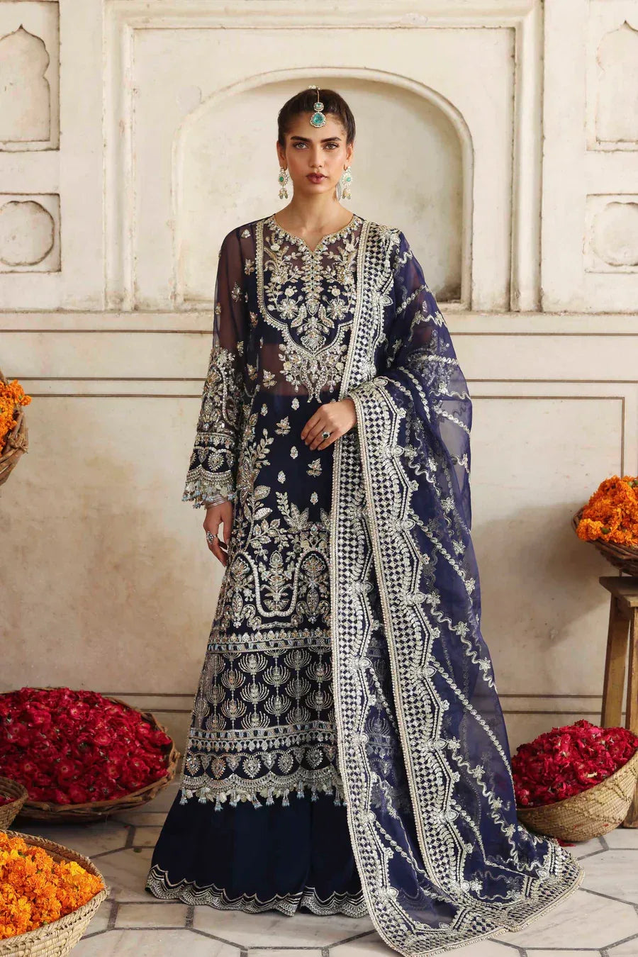 Akbar Aslam | Rang Mehal | Neelab - Aqsa Fabrics