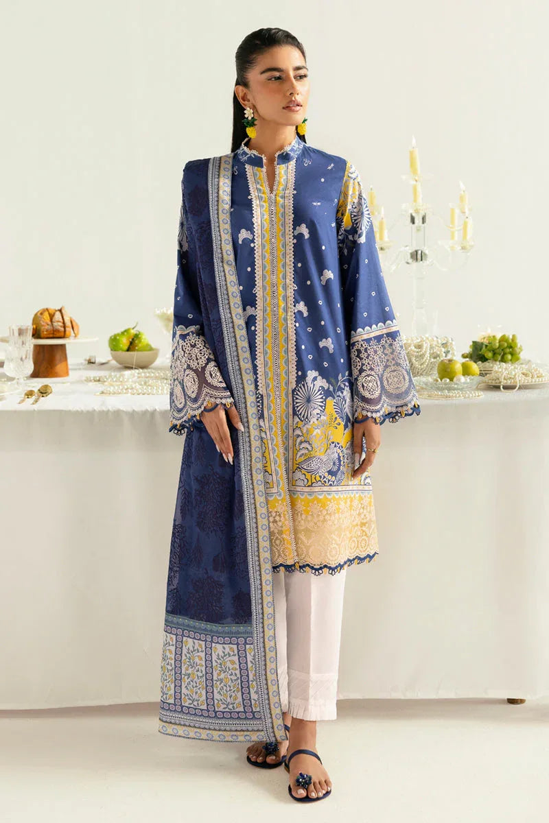 Qalamkar | Q Prints 2025 | PQ-02 HINA - Aqsa Fabrics