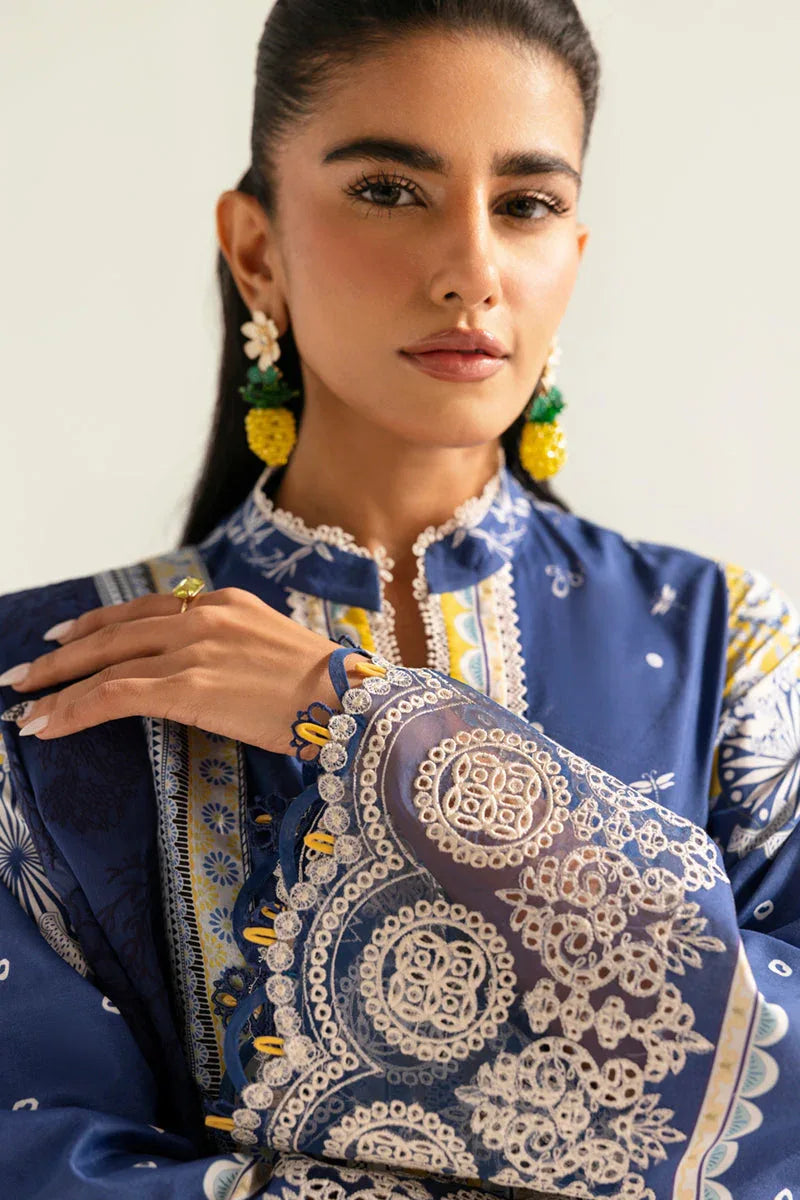 Qalamkar | Q Prints 2025 | PQ-02 HINA - Aqsa Fabrics
