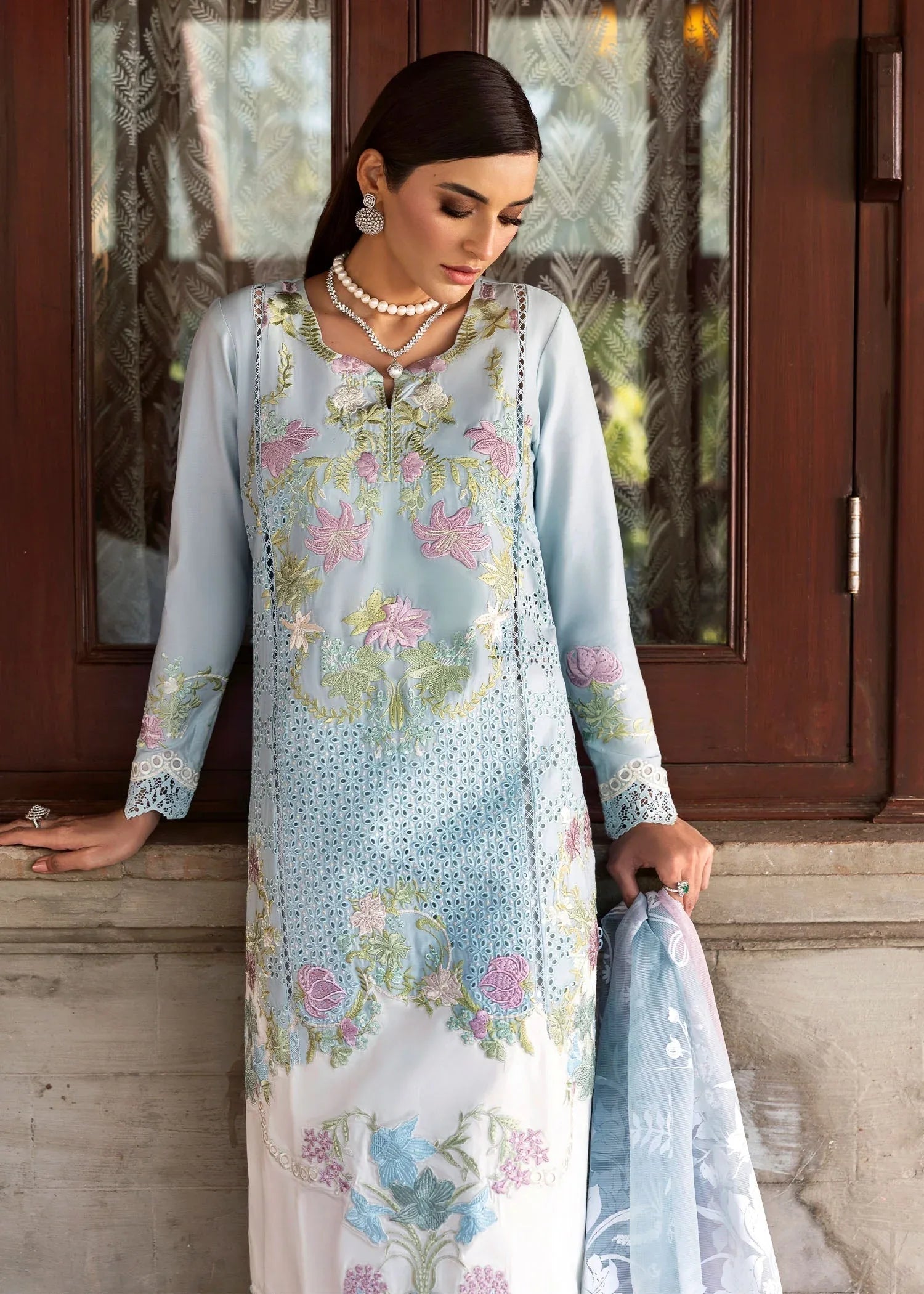 Saira Shakira | Bloom Lawn 25 | LOTUS REVERIE 4-B - Aqsa Fabrics