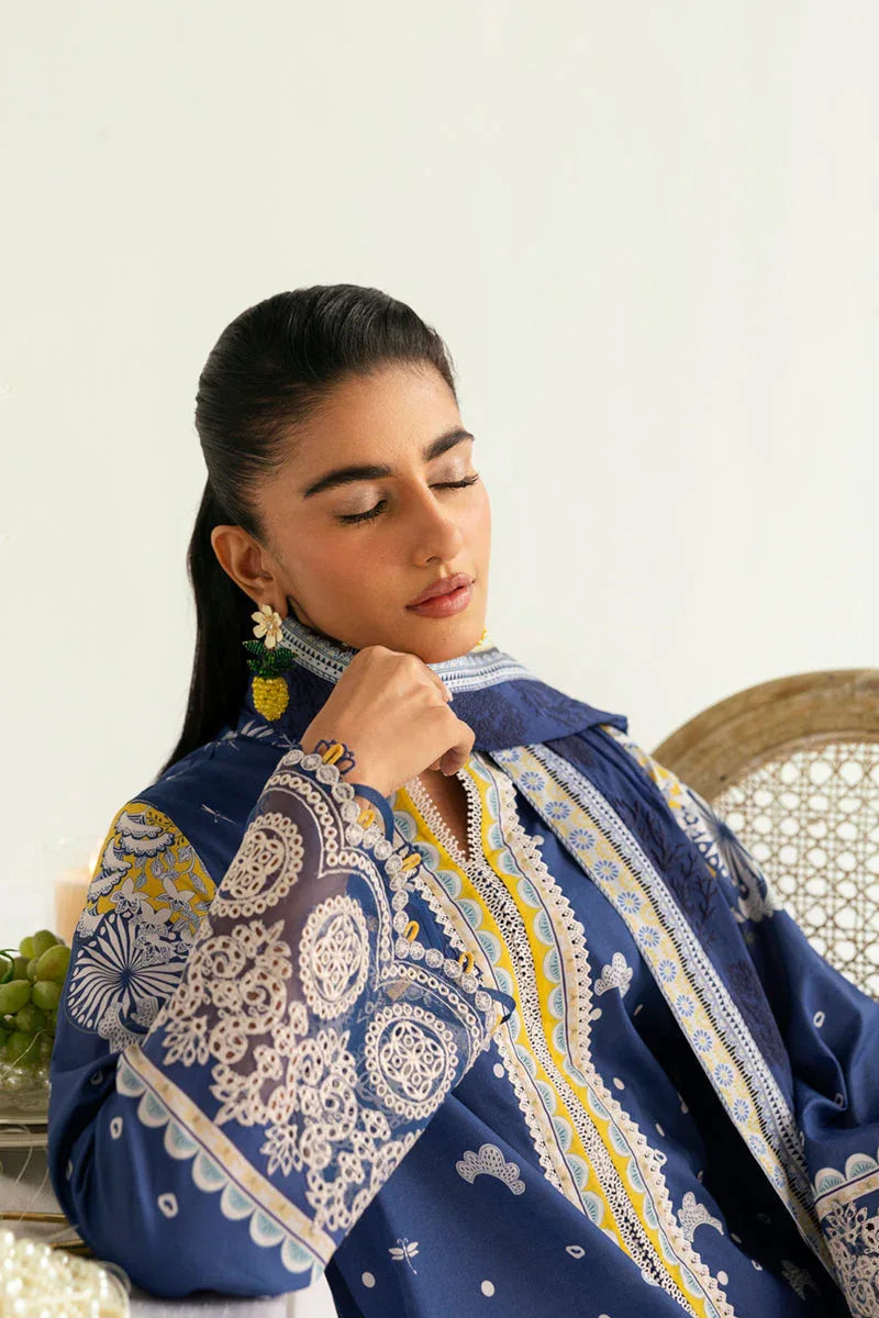 Qalamkar | Q Prints 2025 | PQ-02 HINA - Aqsa Fabrics