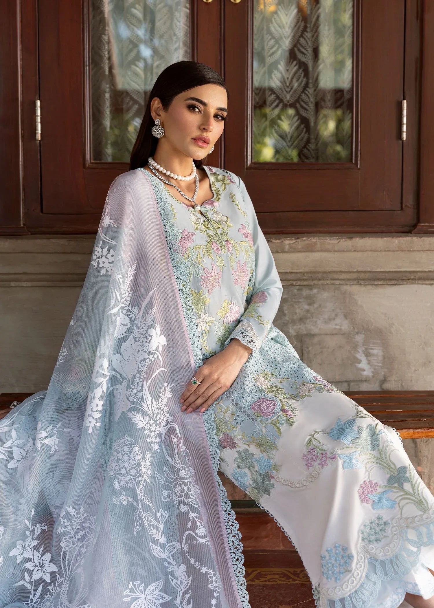 Saira Shakira | Bloom Lawn 25 | LOTUS REVERIE 4-B - Aqsa Fabrics